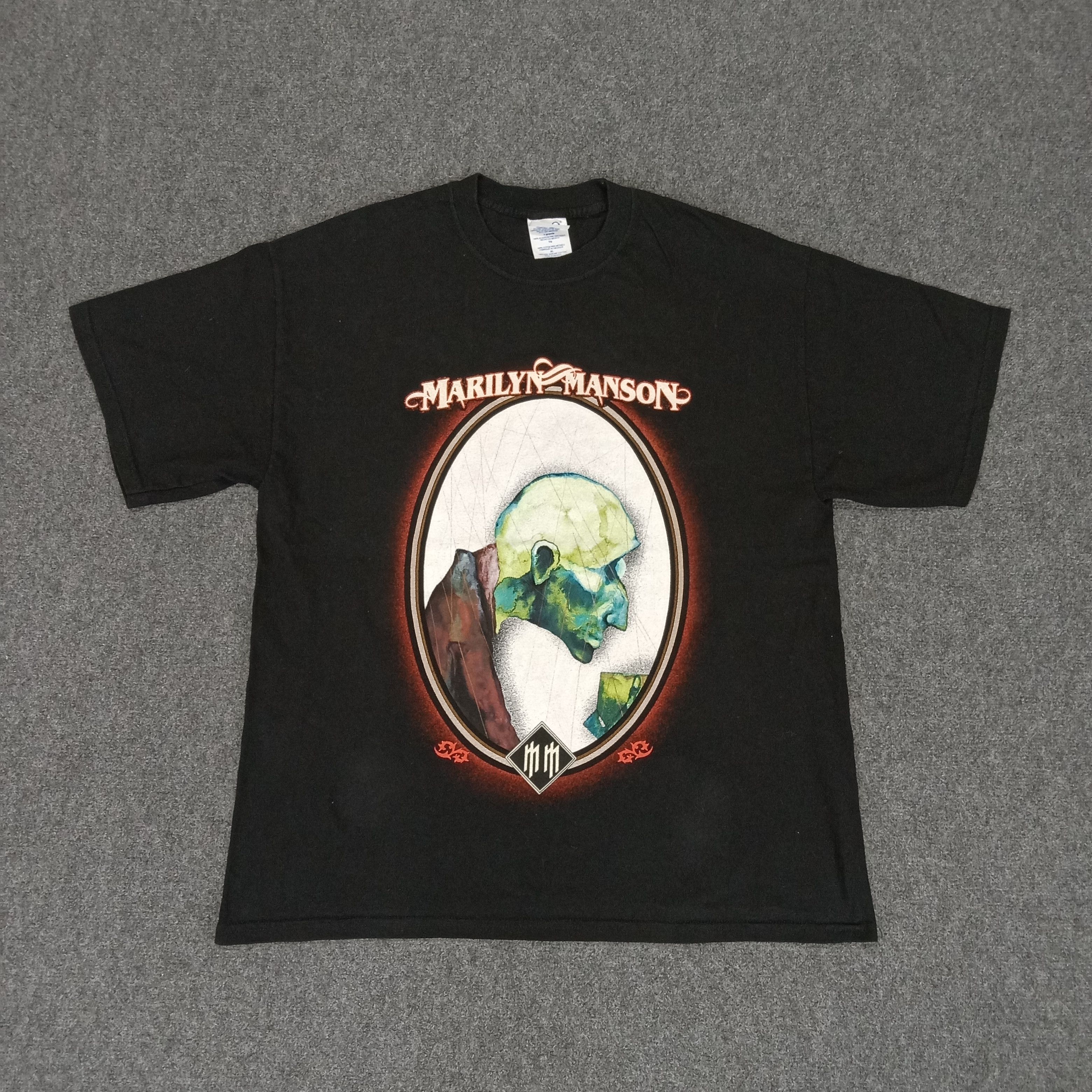 Marilyn Manson × Vintage Marilyn Manson American Rock Musician Tshirt Size US L / EU 52-54 / 3 - 1 Thumbnail