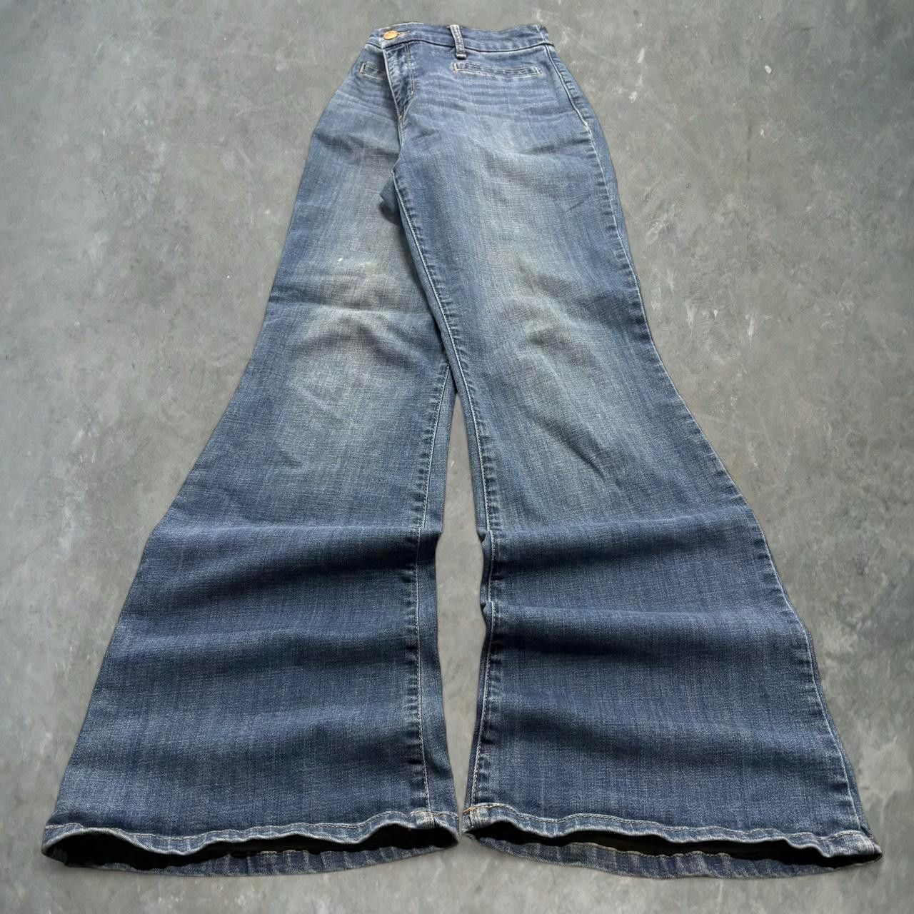 Vintage Crazy Vintage Y2K/2000s Flared Streetwear Medium Blue Wash Denim Jeans! Size US 30 / EU 46 - 1 Thumbnail
