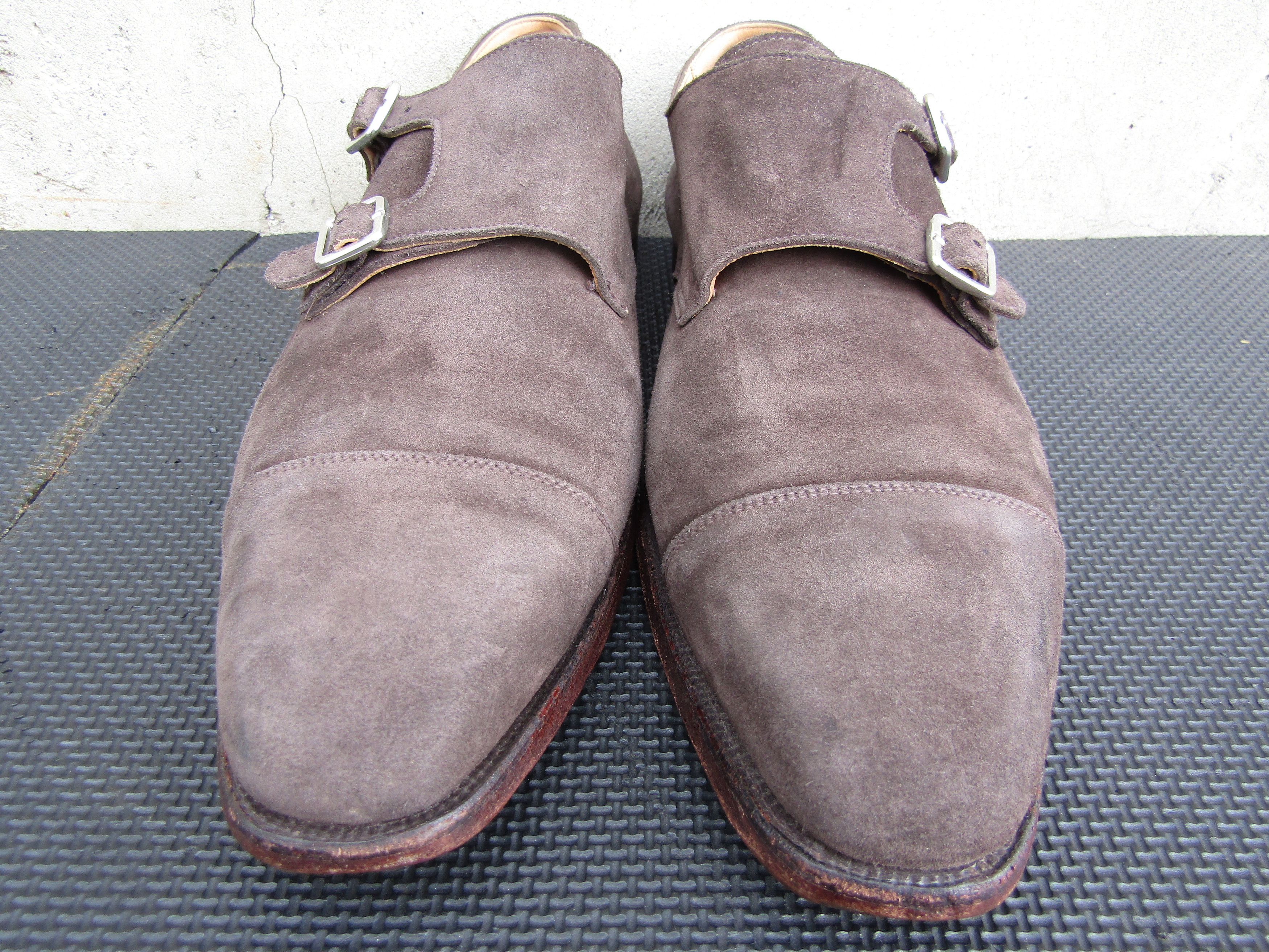Crockett & Jones Crockett & Jones Lowndes Brown Suede Double Monk Strap Size US 11 / EU 44 - 3 Thumbnail