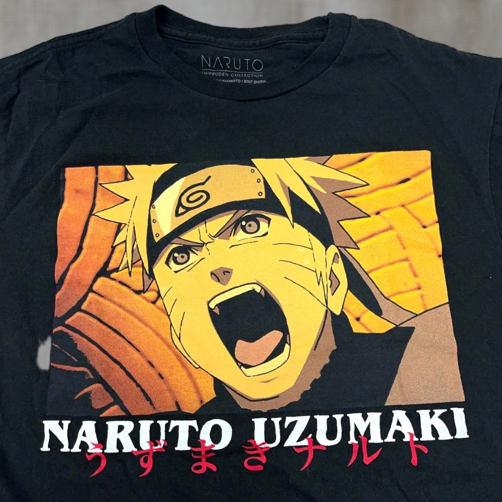 Vintage Naruto Shirt Men Medium Black Uzumaki Anime Comic Cartoon TV Shoe Tee Adults Size US M / EU 48-50 / 2 - 1 Thumbnail