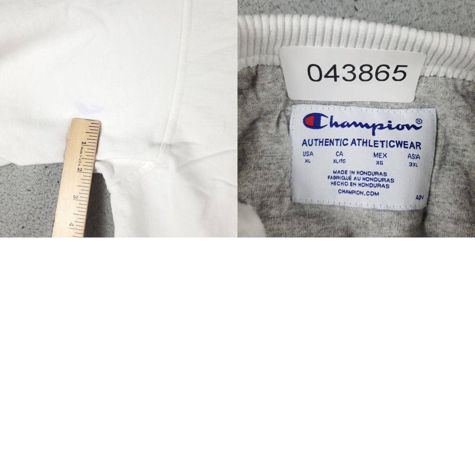 Champion Mens White Champion Casual Pullover Sweatshirt XL Extra Large Size US XL / EU 56 / 4 - 8 Thumbnail