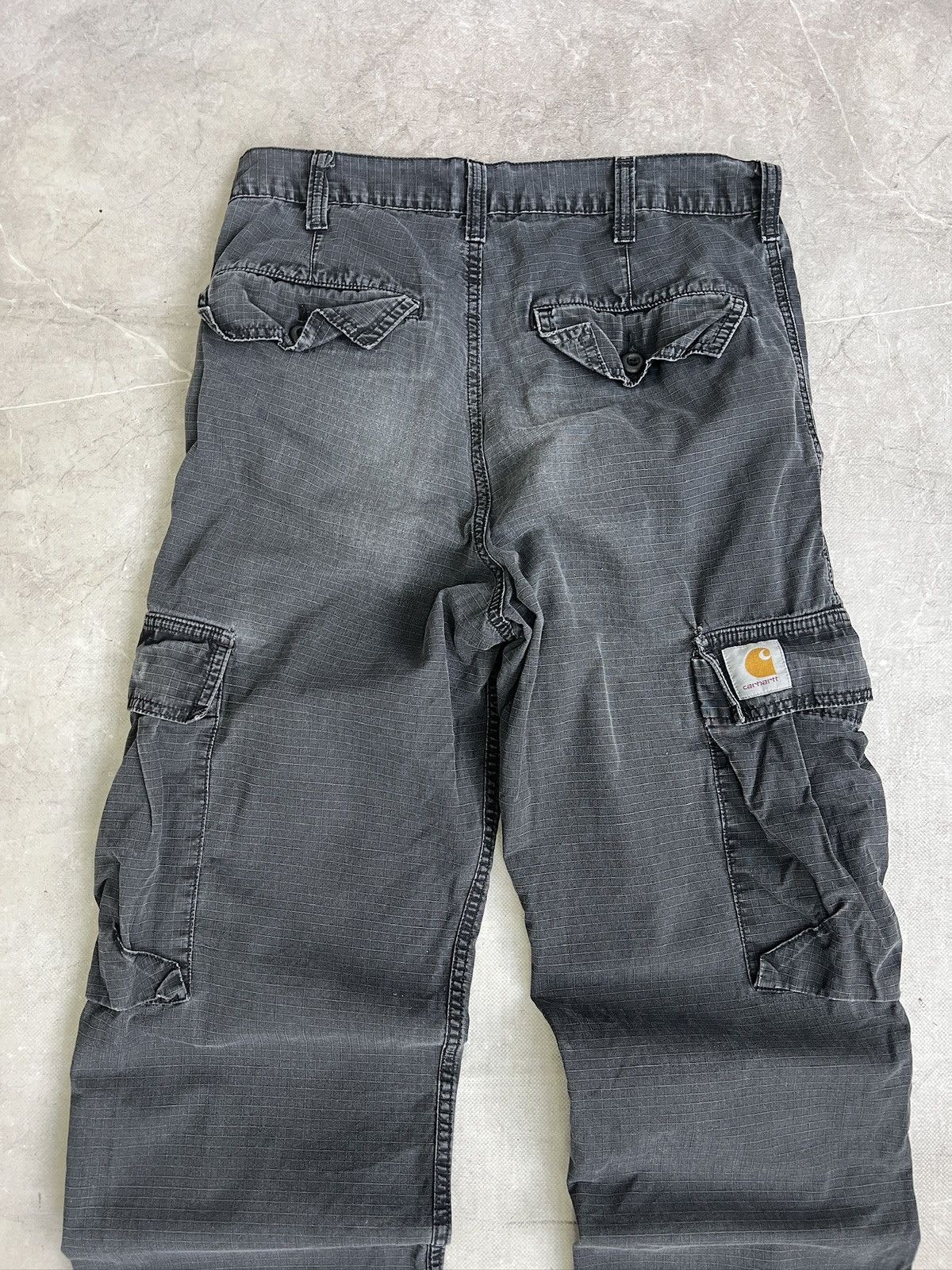 Carhartt Navy Cargo Pants Tactical carhartt Utility Style Y2K washed Size US 31 - 8 Thumbnail