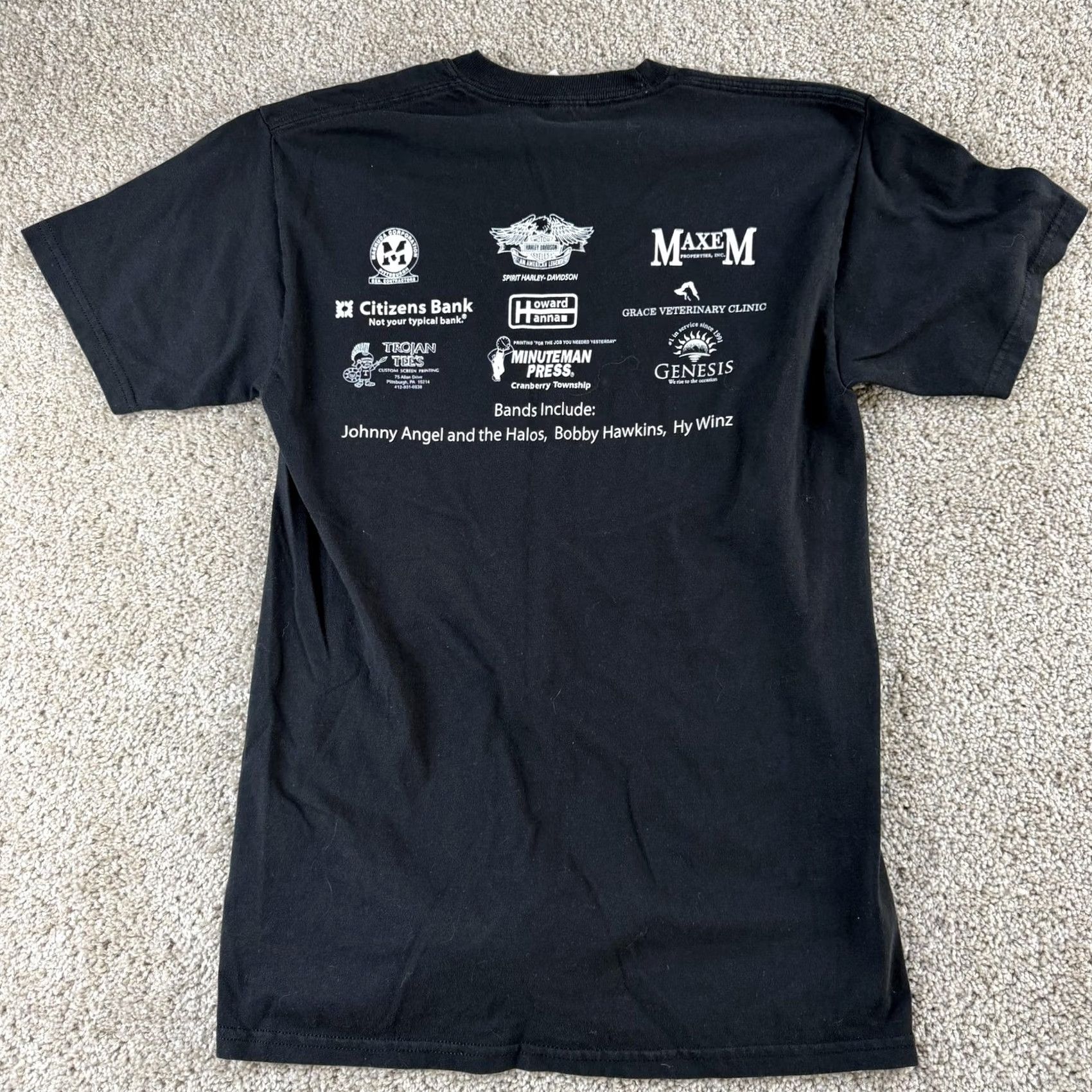 Jerzees Jerzees Vintage Black Harley Davidson Shirt Mens Medium Pittsburgh Motorcycle Tee Size US M / EU 48-50 / 2 - 3 Thumbnail