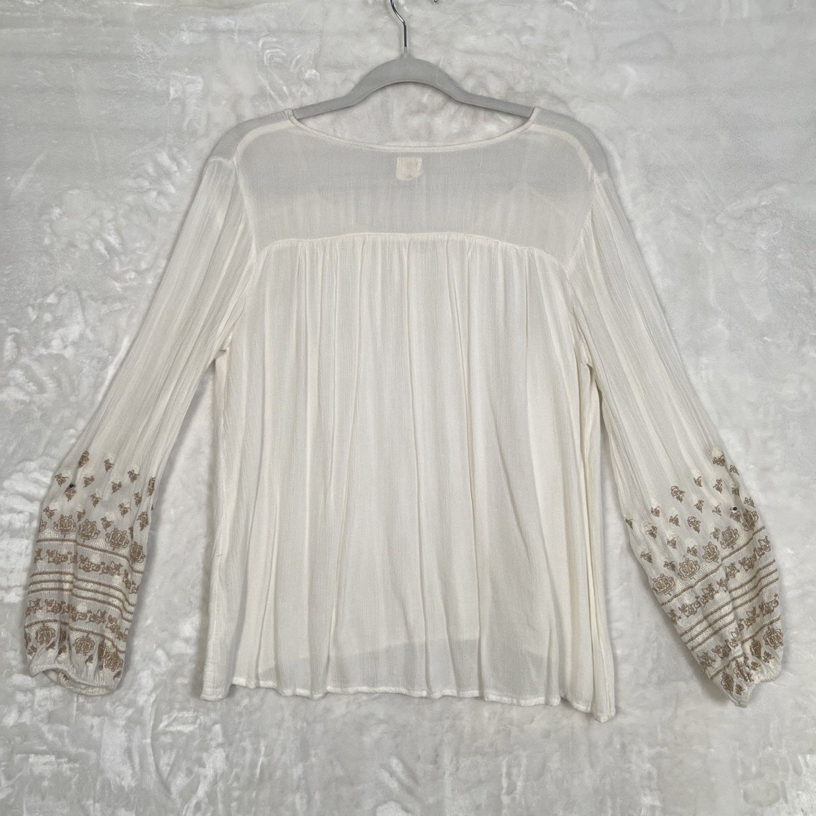 O'Neill Oneill Women’s Boho Peasant Top White Shirt SIZE Sm Brown Size S / US 4 / IT 40 - 9 Thumbnail