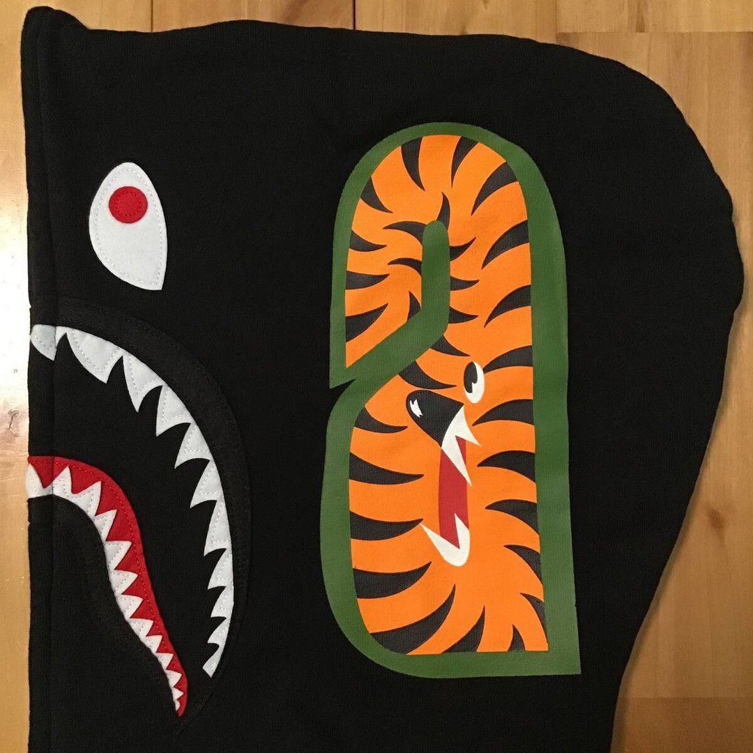 Bape BAPE Blue camo x black shark full zip hoodie a bathing ape Size US M / EU 48-50 / 2 - 5 Thumbnail