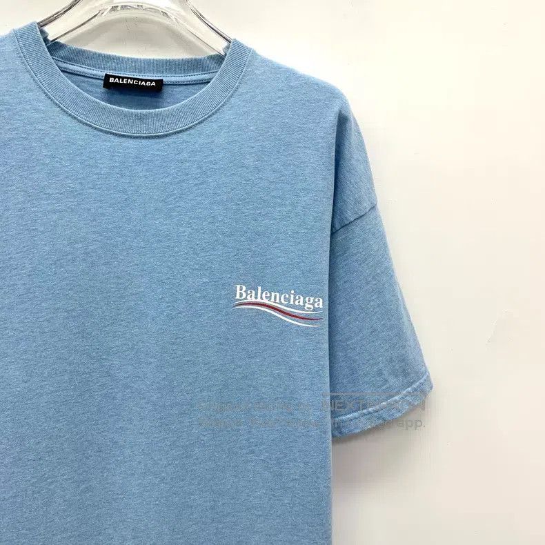Balenciaga Balenciaga Light blue logo letter embroidery cotton round Size US XS / EU 42 / 0 - 3 Thumbnail