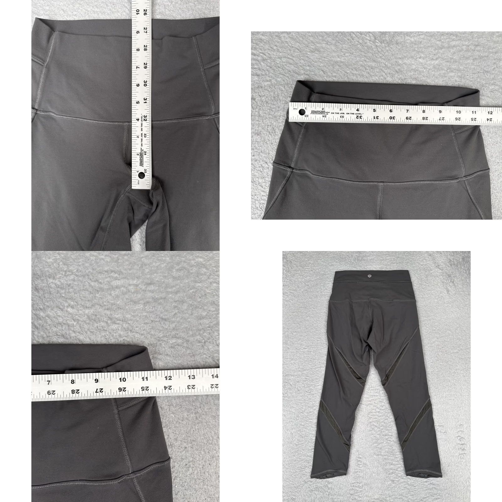Lululemon Lululemon Cropped Leggings Womens 4 Gray 22" Yoga Pants Athletic Running Size 27" / US 4 / IT 40 - 8 Thumbnail