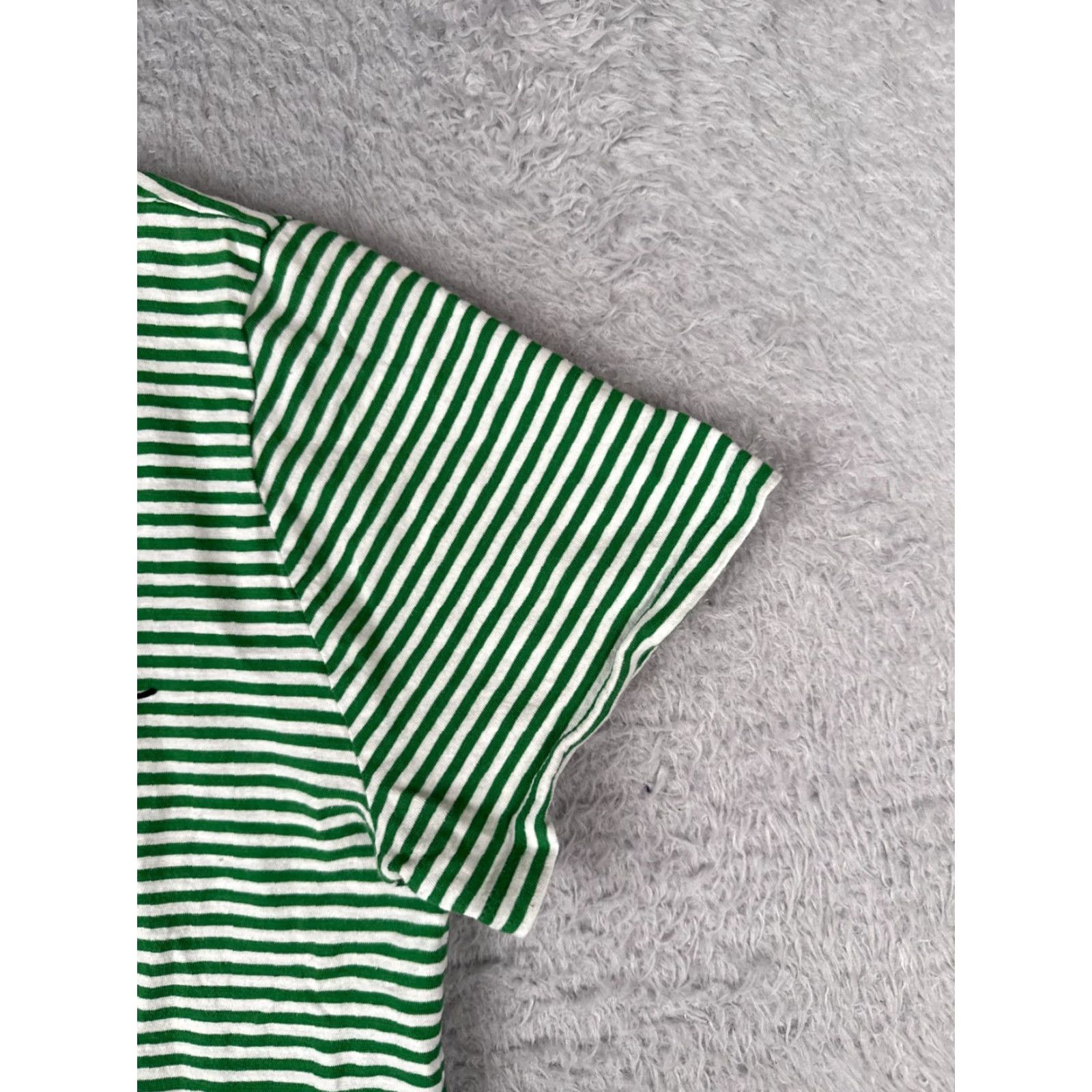 Polo Ralph Lauren Lauren Ralph Lauren Shirt Green Stripe Juniors Extra Large 100% Cotton Crew Neck Size XL / US 12-14 / IT 48-50 - 2 Thumbnail