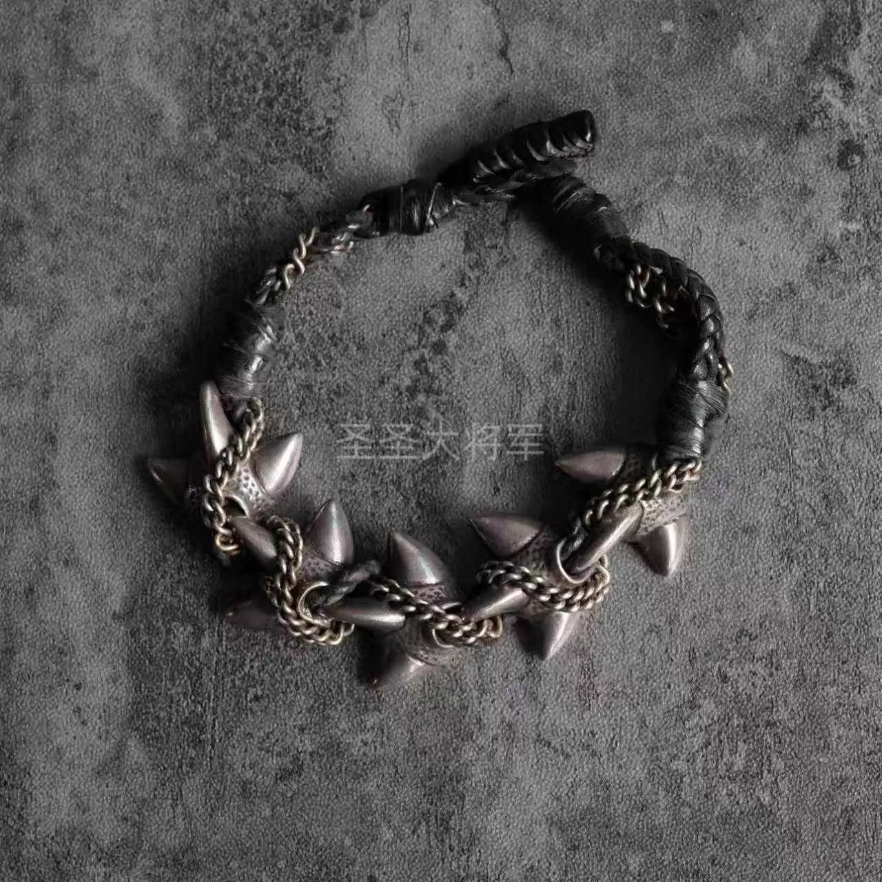 KD2024 KD2024 Dark Gothic Dragon Claw Leather Chain Bracelet 21cm Size ONE SIZE - 4 Thumbnail