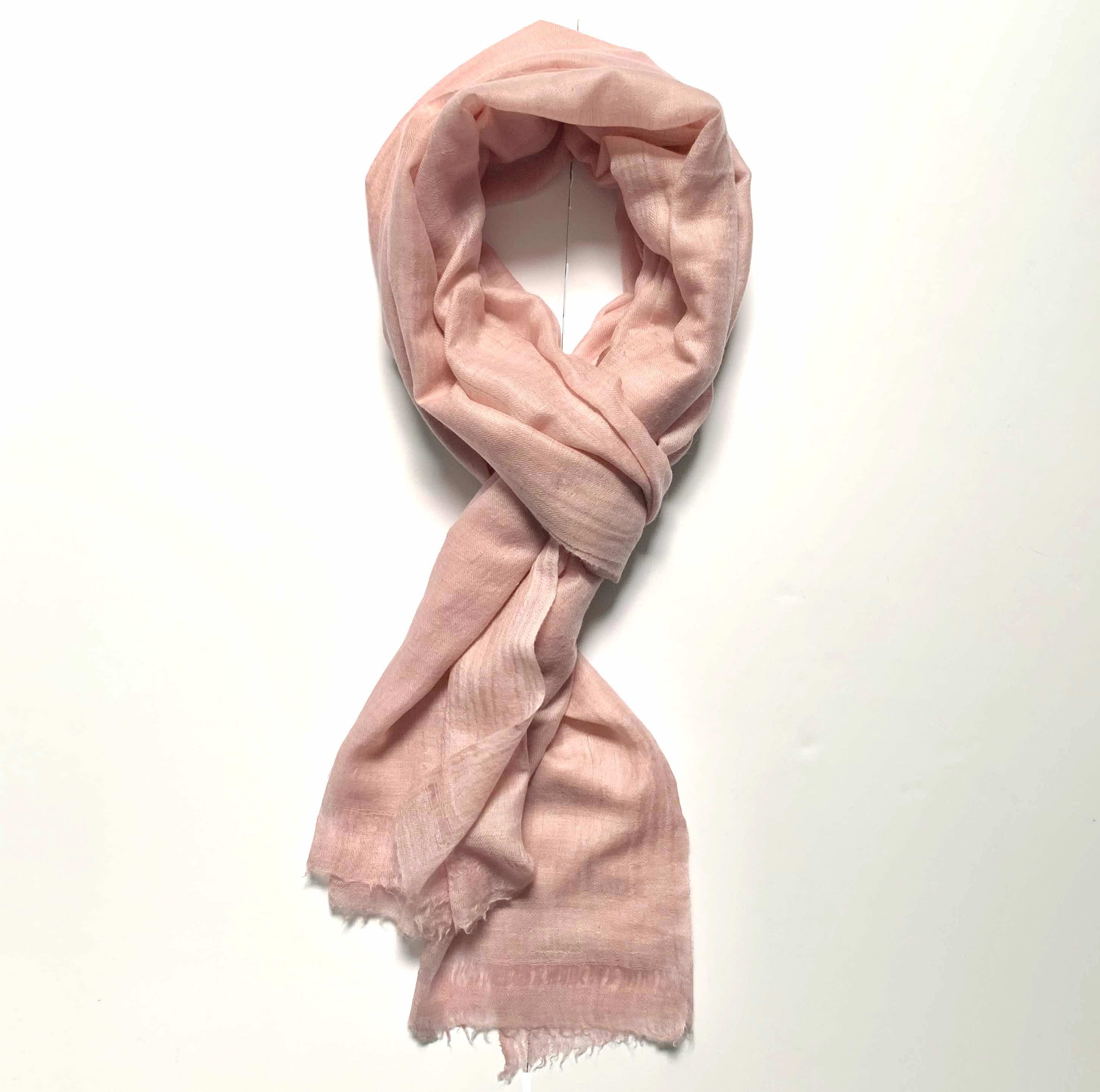 Designer Rajesh Pratap Singh Pale Pink Light Cashmere Scarf Size ONE SIZE - 3 Thumbnail