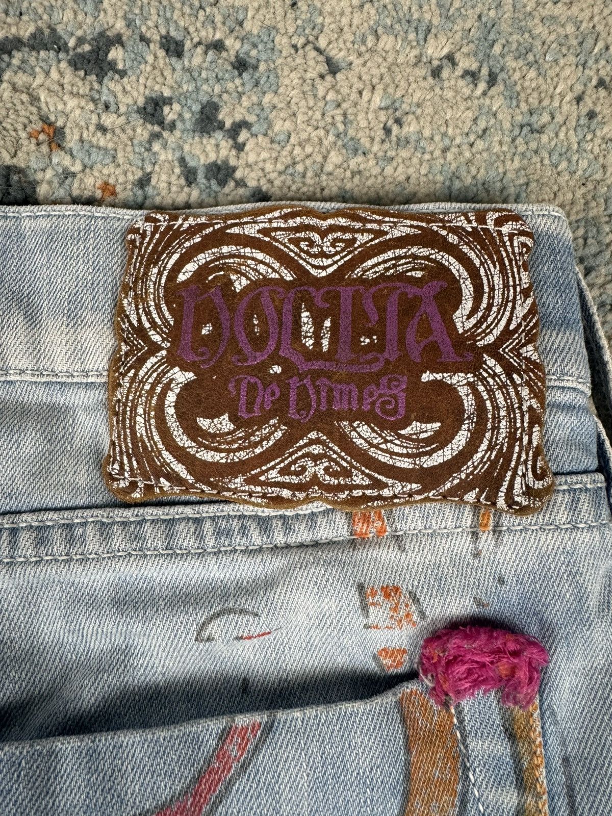Japanese Brand Vintage Y2K Nolita bell bottom flared printed denim jeans Size 28" / US 6 / IT 42 - 11 Thumbnail