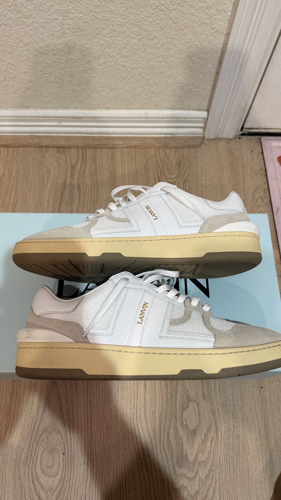 Lanvin Lanvin Clay Sneaker White/Grey Size US 9 / EU 42 - 4 Thumbnail