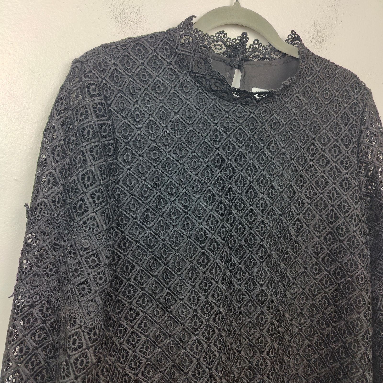 Iro IRO Kara Dress Womens 40 US 10 Black Lace Mini Long Sleeve Size L / US 10 / IT 46 - 2 Thumbnail