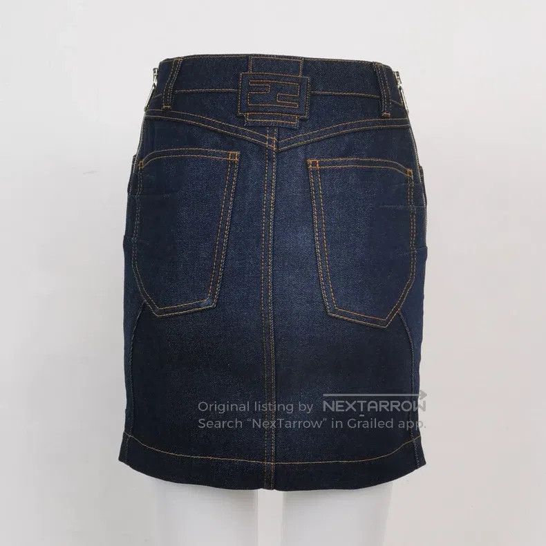 Fendi Fendi Cotton Denim Skirt Size 24" / US 00 / IT 34 - 2 Thumbnail