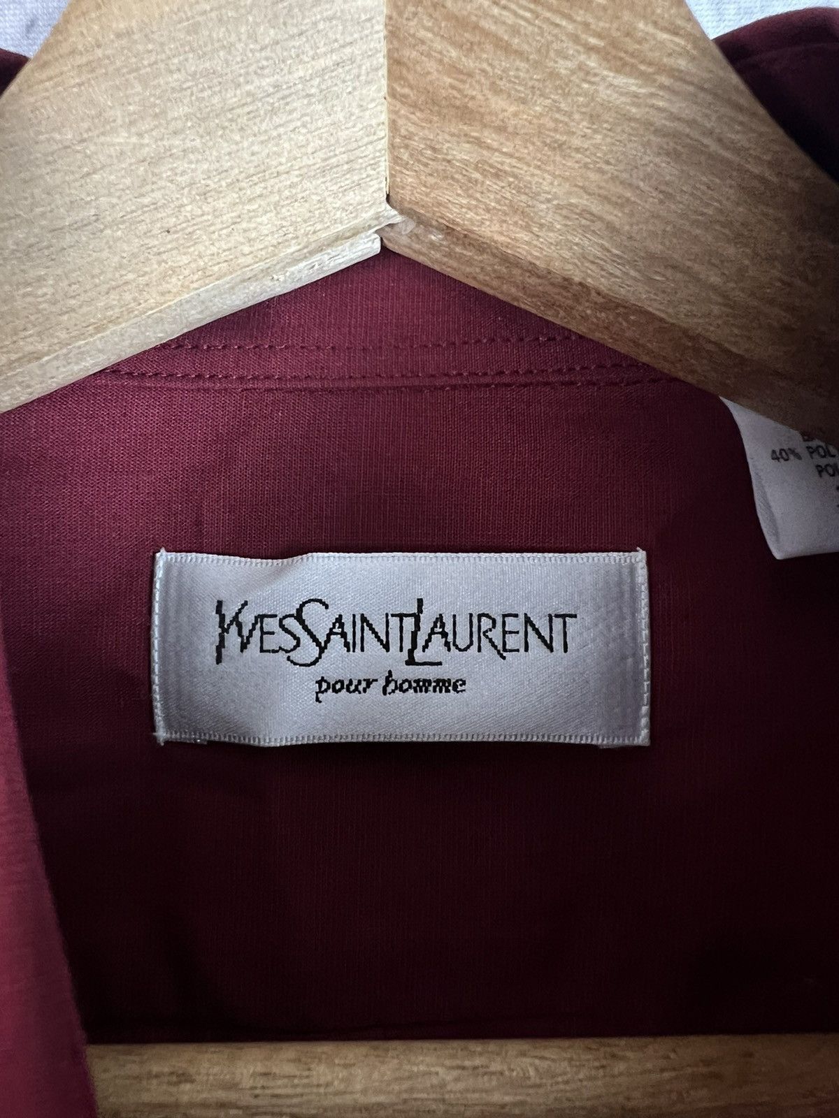 Vintage Vintage Yves Saint Laurent YSL Long Sleeve Logo Shirt Size US M / EU 48-50 / 2 - 3 Thumbnail