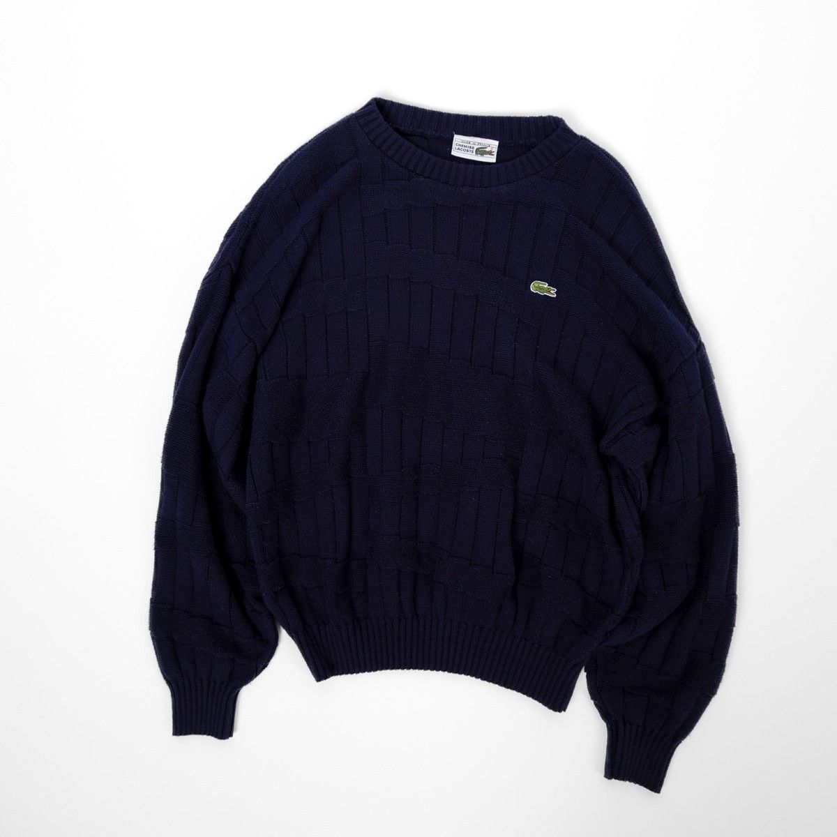 Lacoste Lacoste Vintage 90s Mens Blue Knit Sweater Crew Neck Jumper Size US L / EU 52-54 / 3 - 4 Thumbnail