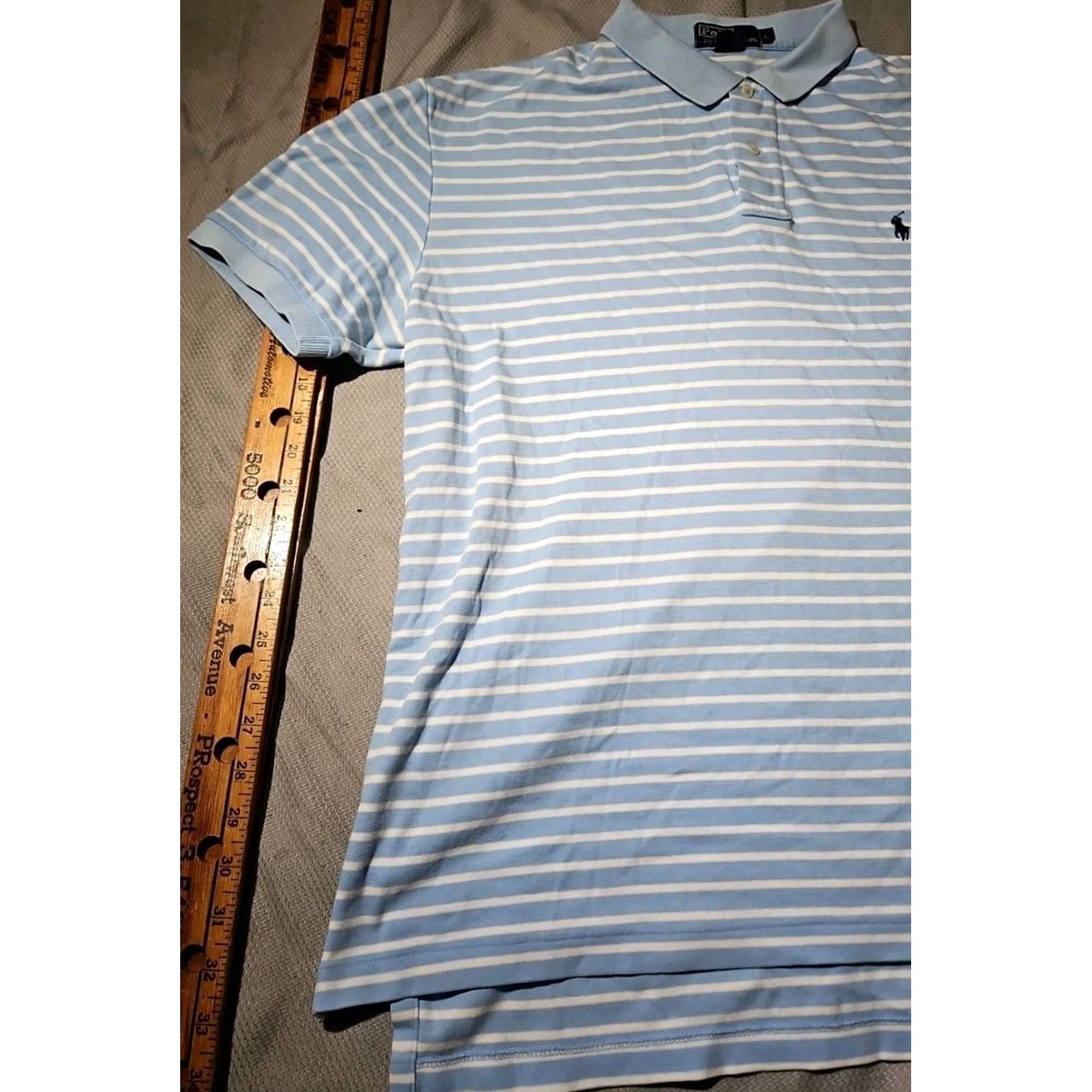 Polo Ralph Lauren Polo Ralph Lauren Shirt Mens Large Blue Striped Polo Button Up Preppy Casual Size US L / EU 52-54 / 3 - 3 Thumbnail
