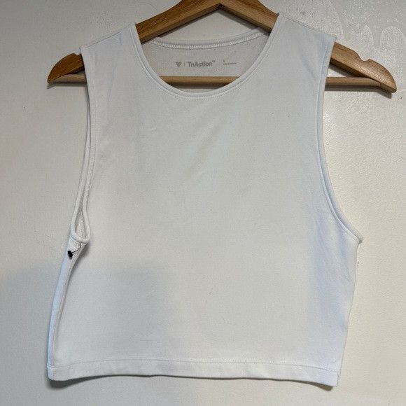 TNA TnAction White Cropped Sleeveless Tank Top Women’s Size L Size L / US 10 / IT 46 - 2 Thumbnail
