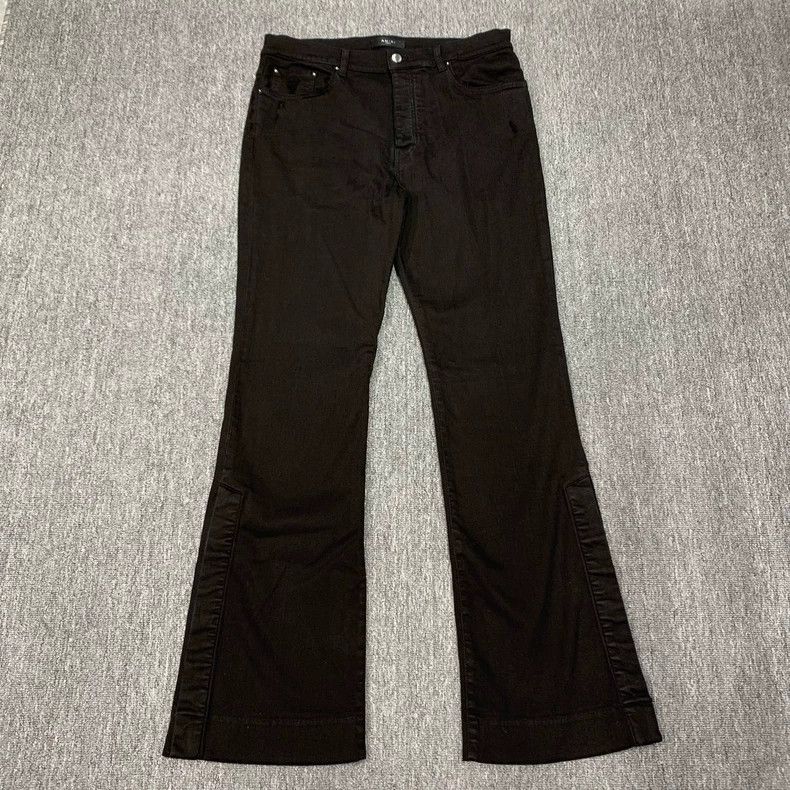 Amiri Amiri Black Flared Pants Zipper Pants Size US 36 / EU 52 - 2 Thumbnail