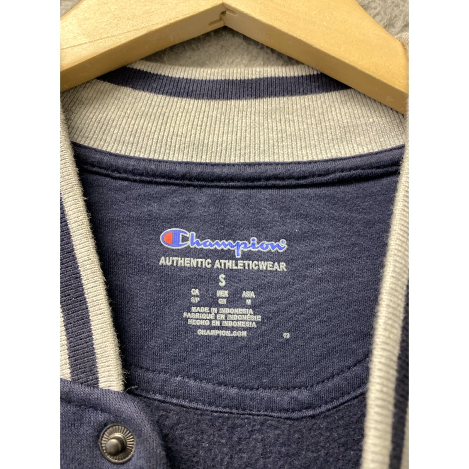 Champion Champion Varsity Jacket Men’s Size S Navy And Gray /0556 Size US S / EU 44-46 / 1 - 5 Thumbnail