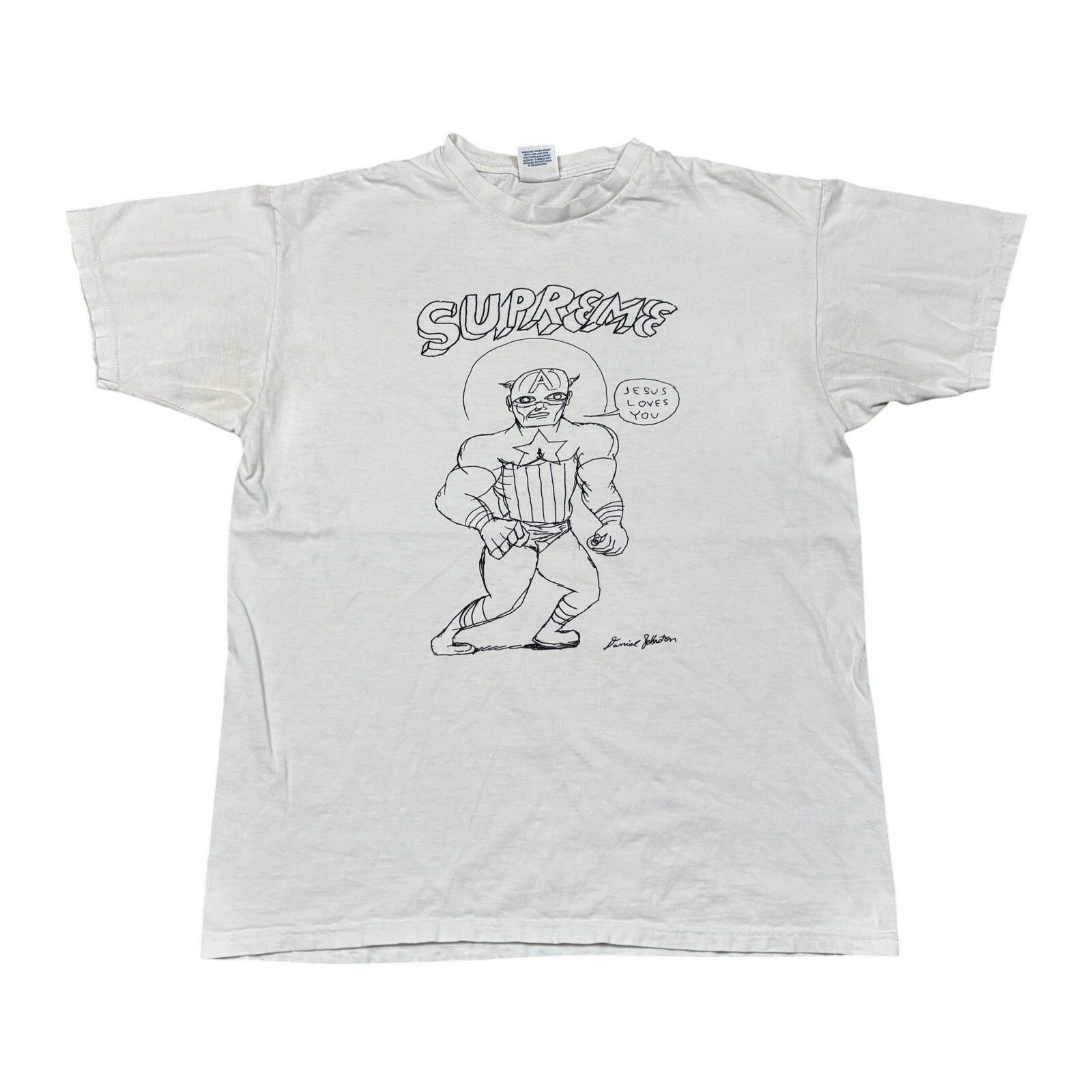 Rare Supreme Daniel Johnston Captain America T Shirt Men's L