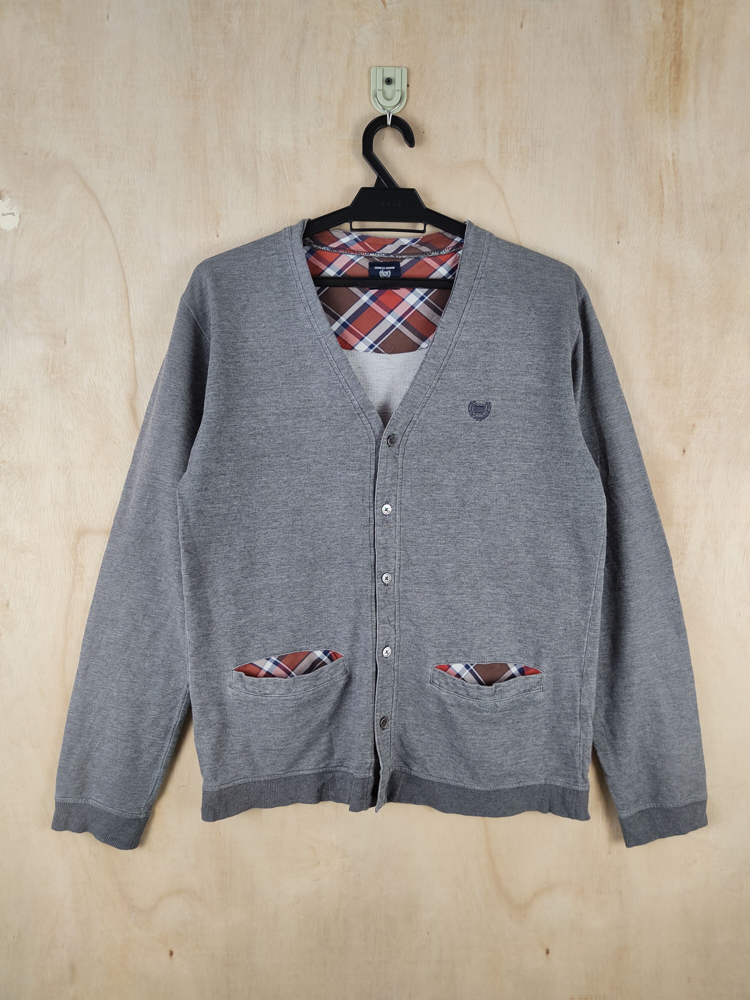 Japanese Brand Comme Ca Commune Dark Gray Cardigan #S2572 Size US M / EU 48-50 / 2 - 1 Thumbnail