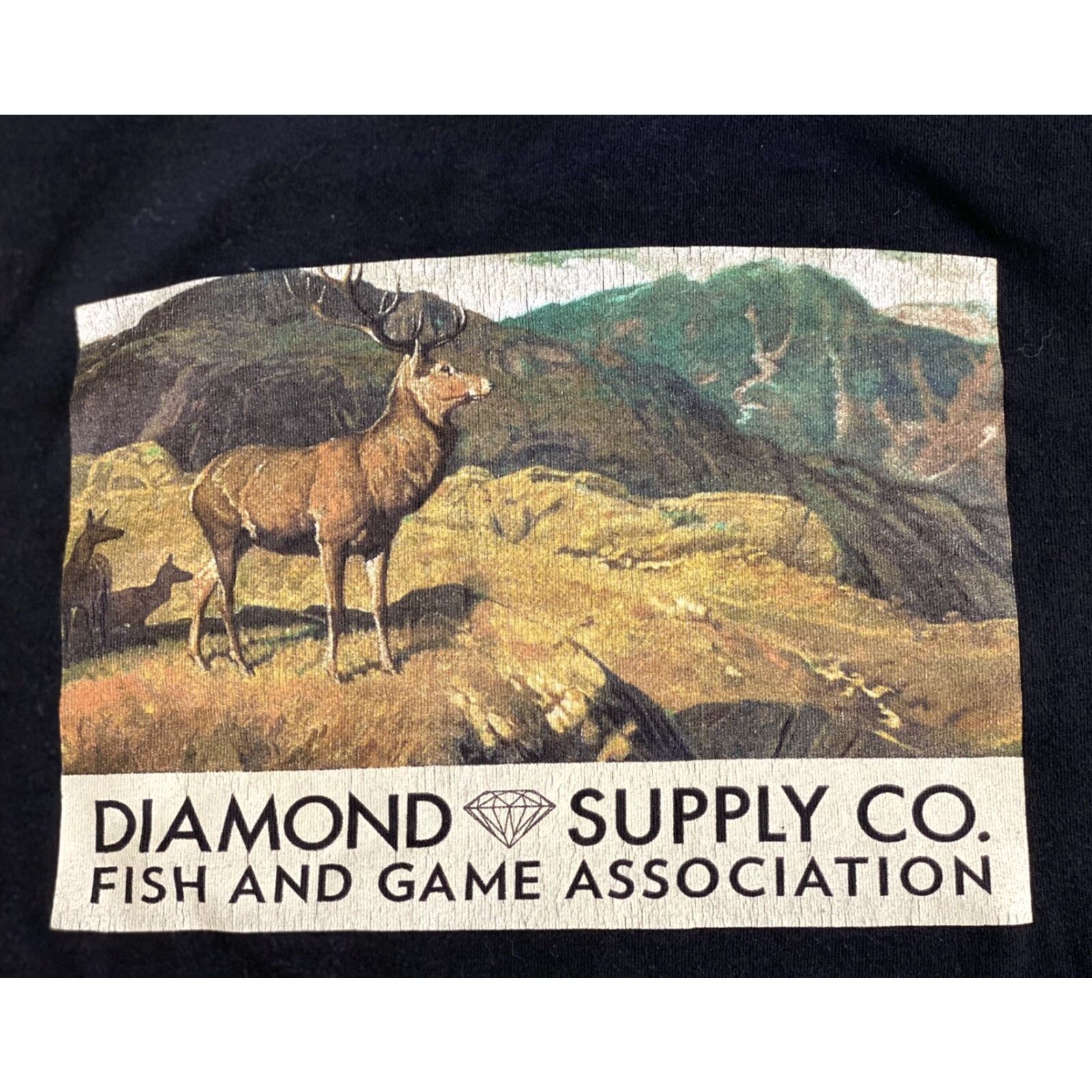 Diamond Supply Co. VINTAGE Diamond Supply Co. Mens Medium Black Long Sleeve Sweatshirt Crew Neck Cotton Blend Fish & Game Pullover M Mens Size US M / EU 48-50 / 2 - 7 Thumbnail