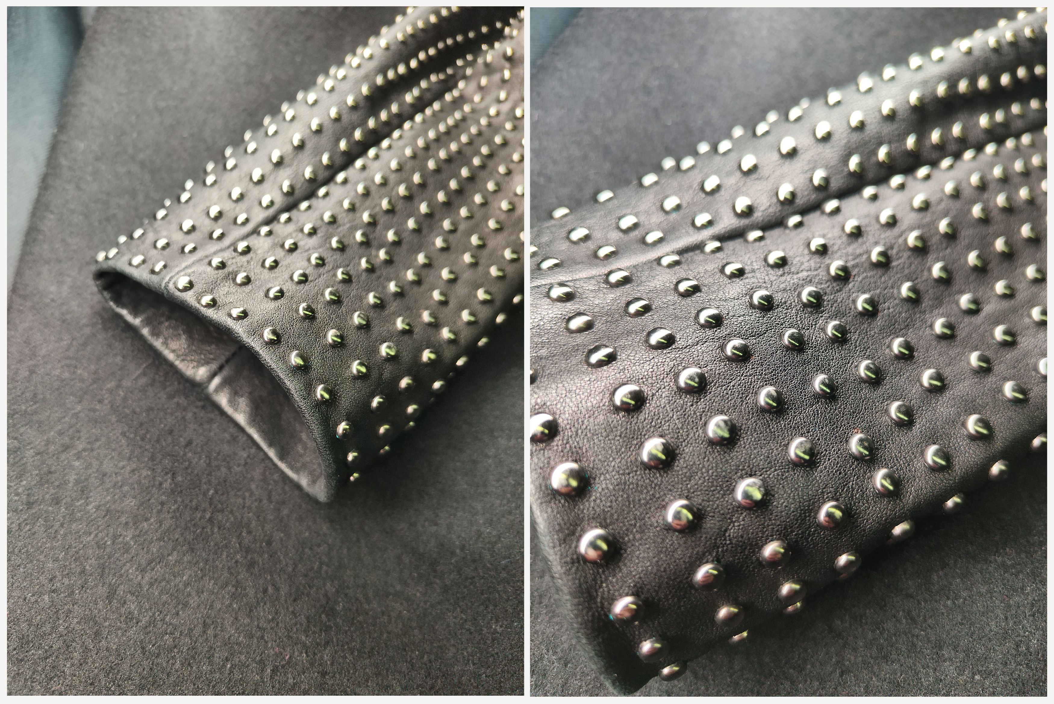 Pierre Balmain Pierre Balmain _ taly _ Studded Leather _ Wool & Cashmere Size M / US 6-8 / IT 42-44 - 6 Thumbnail