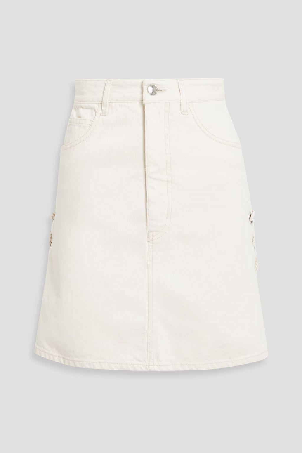 Chloe o1y0825 Denim Skirt in Off-White Size 27" / US 4 / IT 40 - 1 Thumbnail