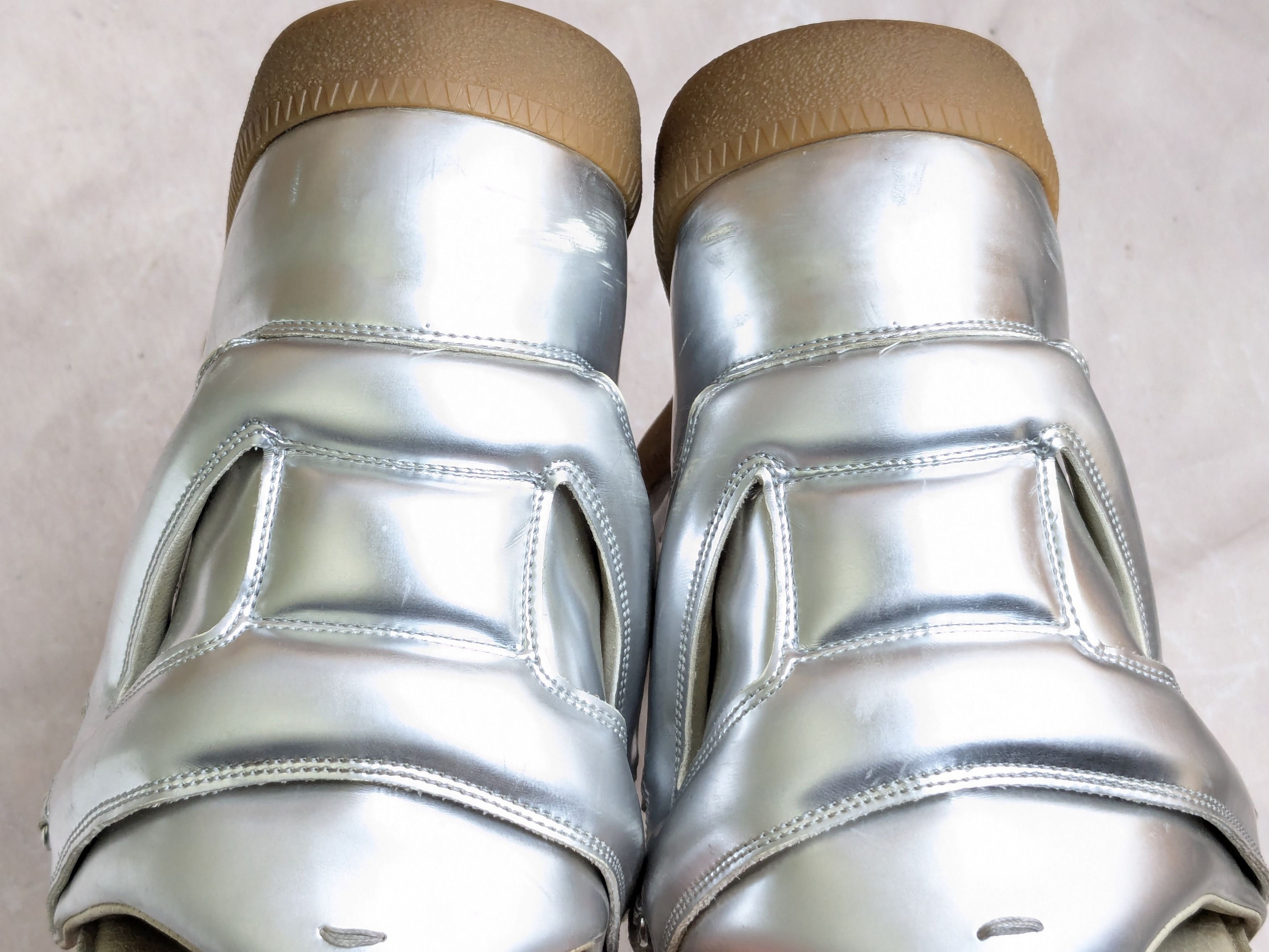 Maison Margiela Maison Margiela Cuban Link High Top Sneakers 10 43 Silver Size US 10 / EU 43 - 19 Thumbnail