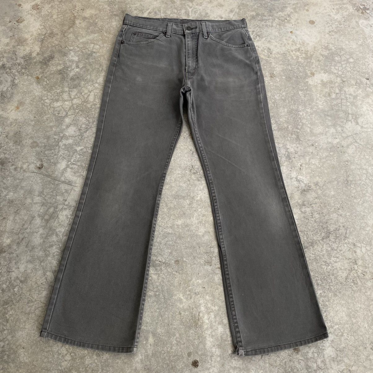Levi's Size 33x30.5 Vintage 2001 Levis 517 Grey Flared Jeans Size US 33 - 1 Thumbnail