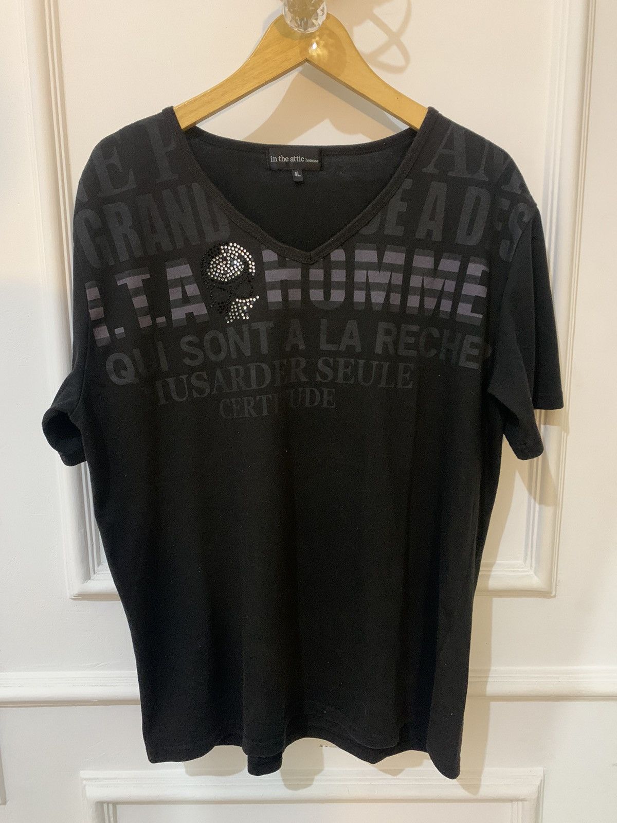 If Six Was Nine × In The Attic × Le Grande Bleu (L.G.B.) 2000s IN THE ATTIC - Tshirt poem studed gothic vikeistyel Size US XXL / EU 58 / 5 - 1 Thumbnail