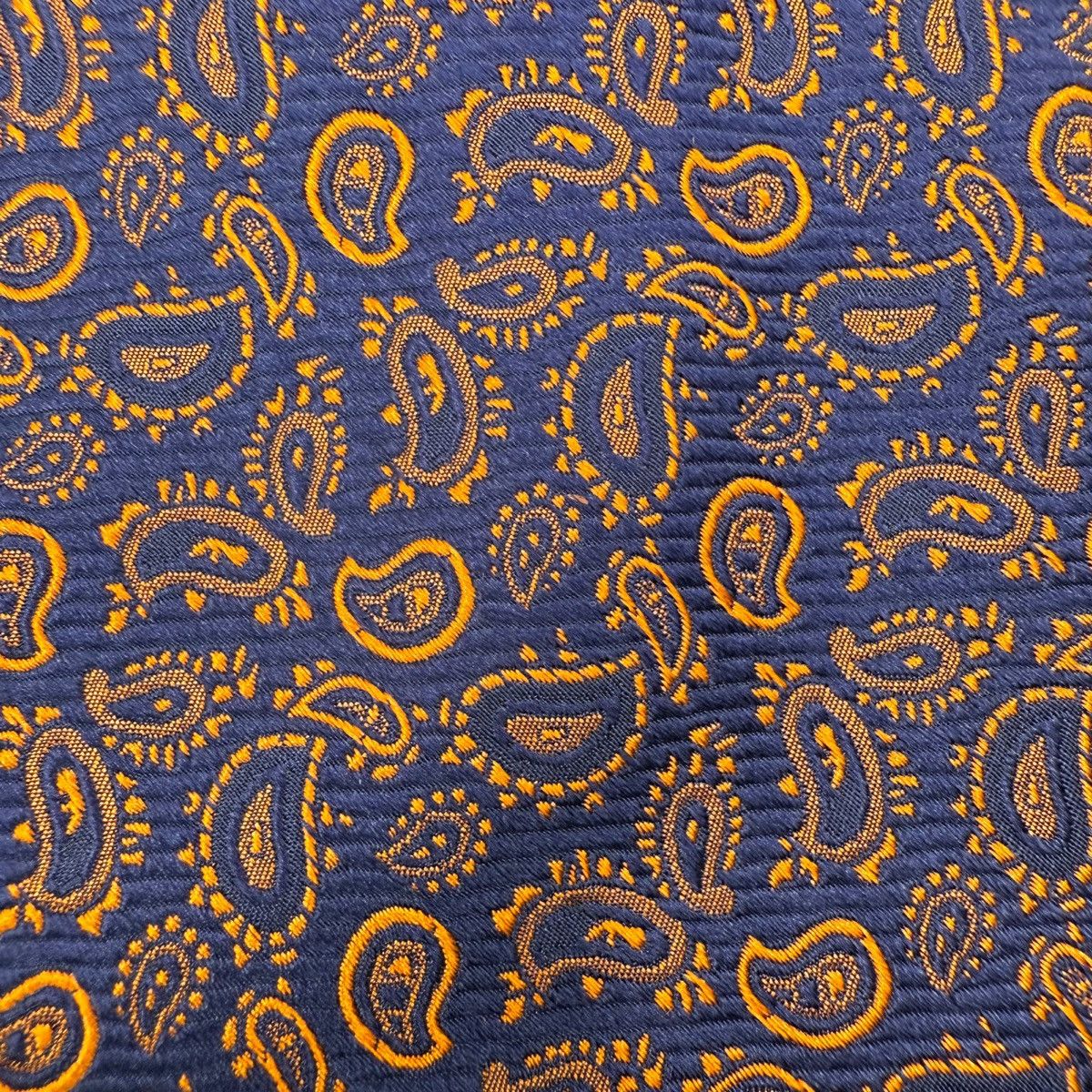 Breuer Breuer Silk Tie, Navy & Orange, Made in Italy, Like New Size ONE SIZE - 3 Thumbnail