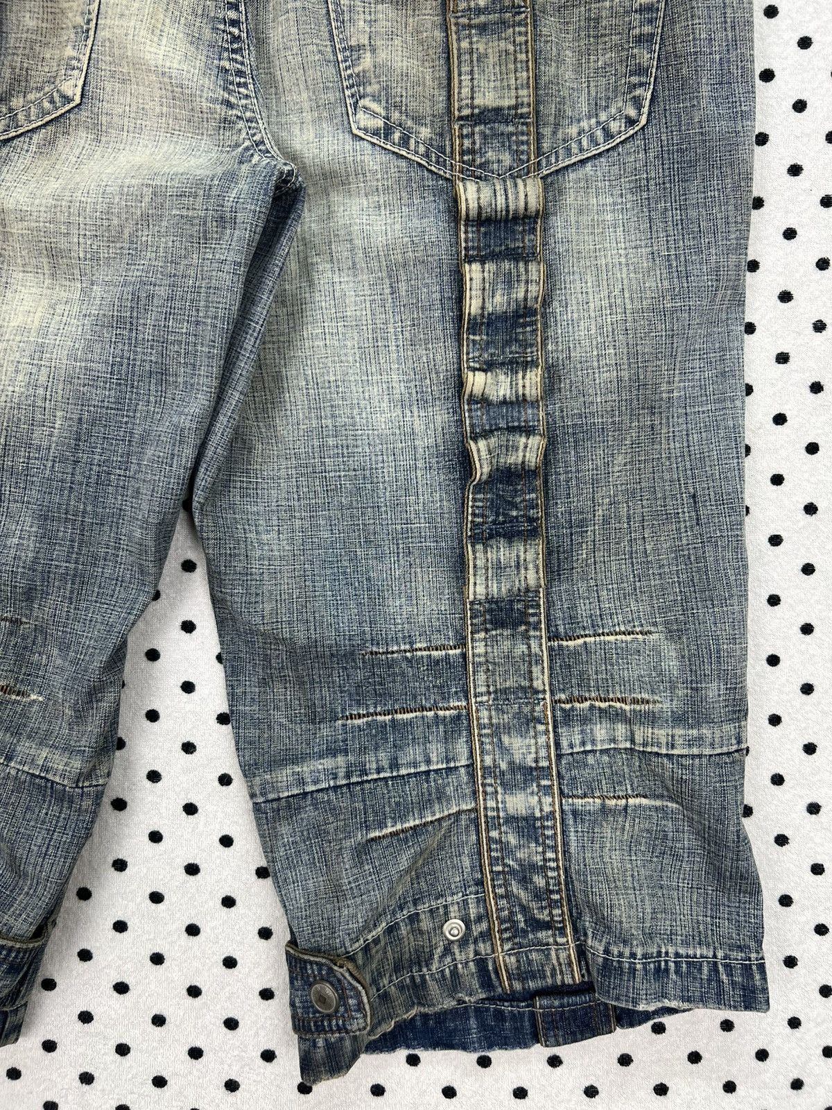 Marithe + Francois Girbaud Marithe Francois Girbaud Distressed Bondage Denim Shorts Size US 34 / EU 50 - 12 Thumbnail