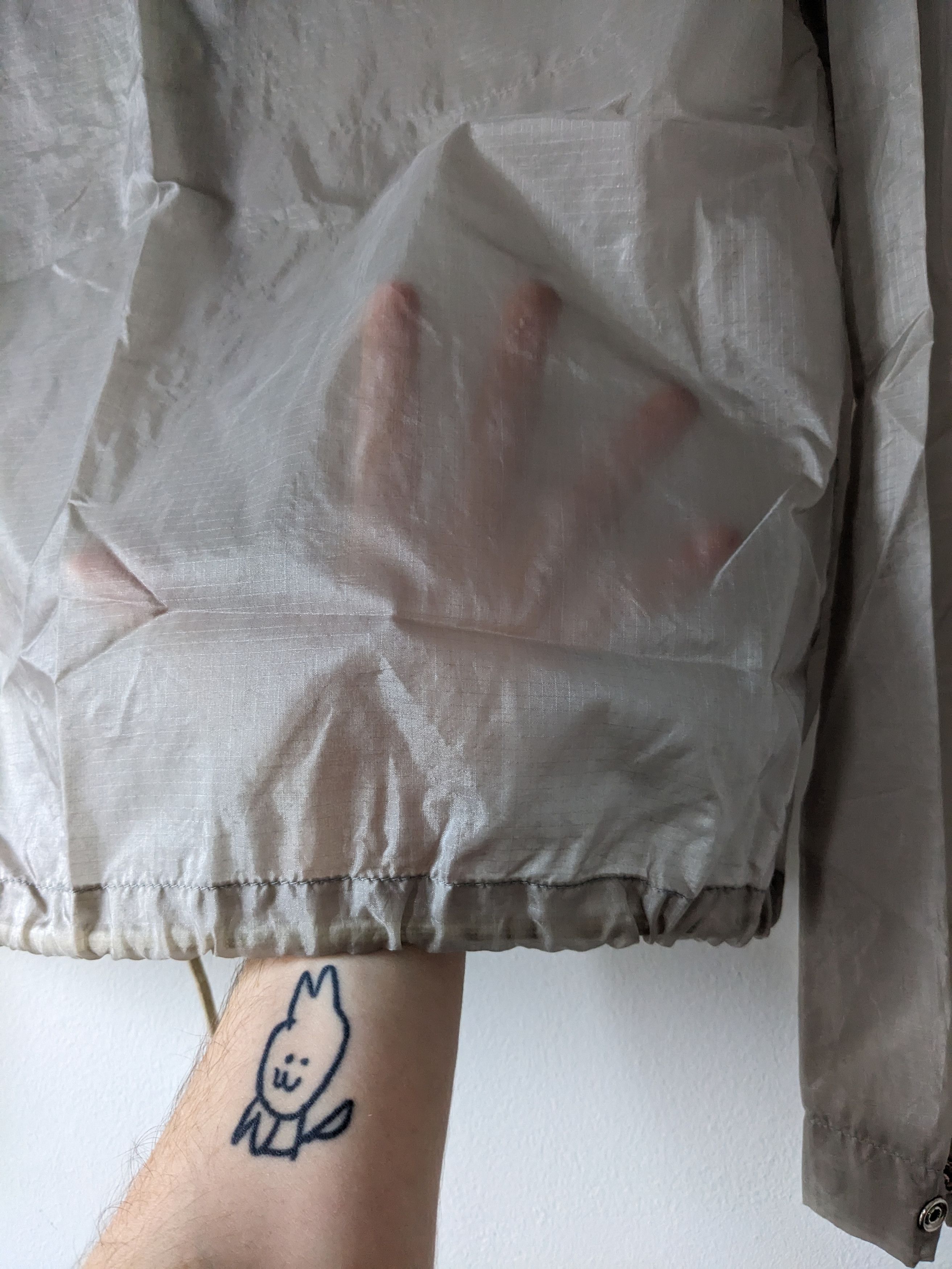 Helmut Lang S/S 1998 Sheer Wide Arm Rain Jacket Size US XS / EU 42 / 0 - 6 Thumbnail