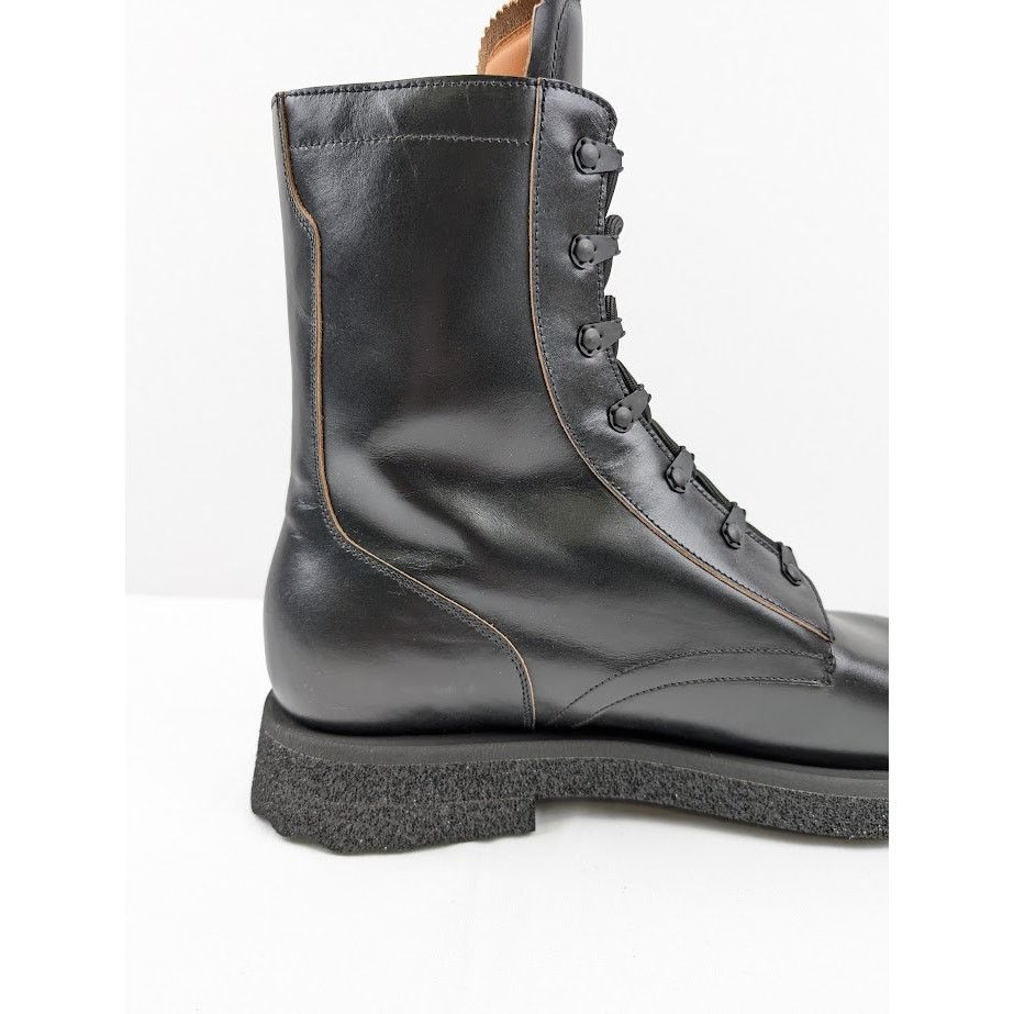 Off-White o1rshd1 Leather Sponge Combact Boots in Black Size US 12 / EU 45 - 11 Thumbnail