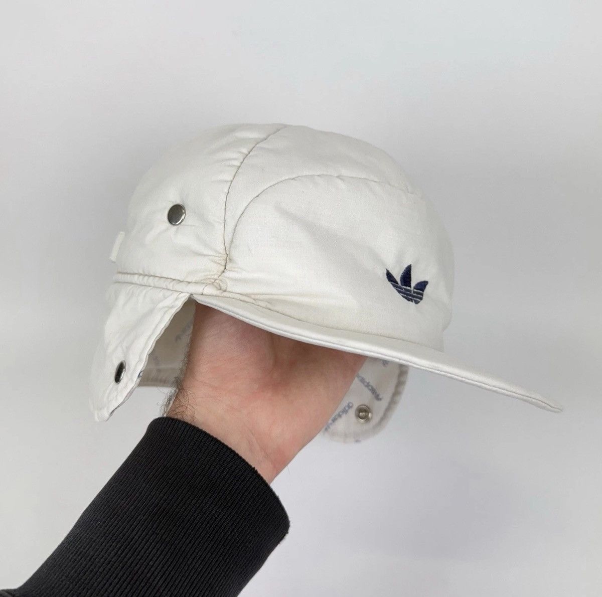 Adidas Vintage Adidas Made in West Germany Hat Cap White Insulated Size ONE SIZE - 13 Thumbnail