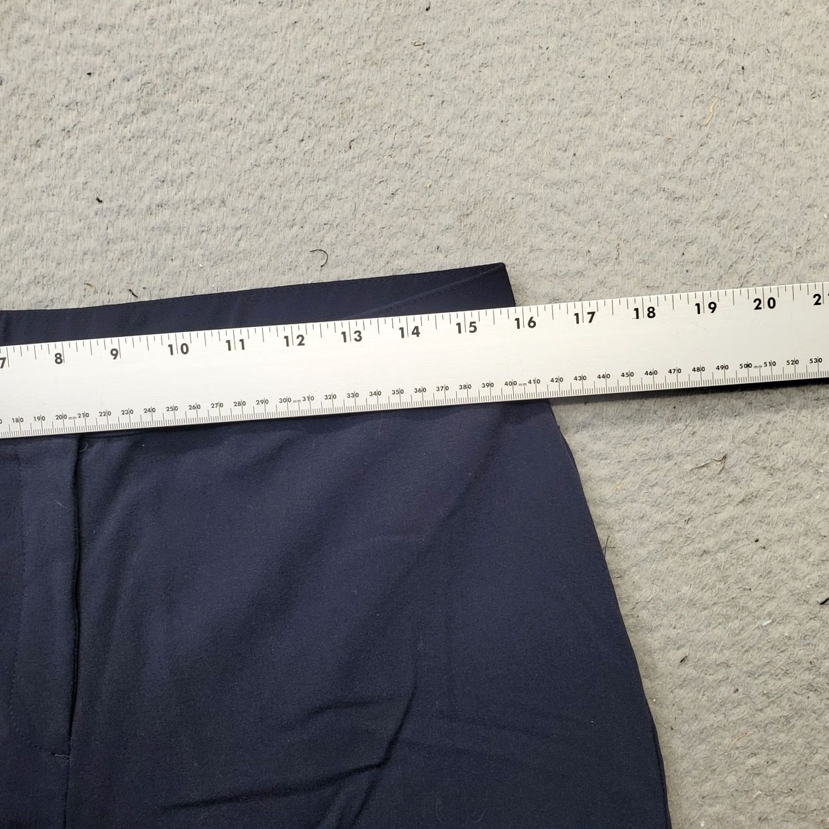 Vintage David Dart Womens Pants 12 Navy Regular Flat Front Stretch Wide-Leg Trouser Size 34" / US 12 / IT 48 - 6 Thumbnail