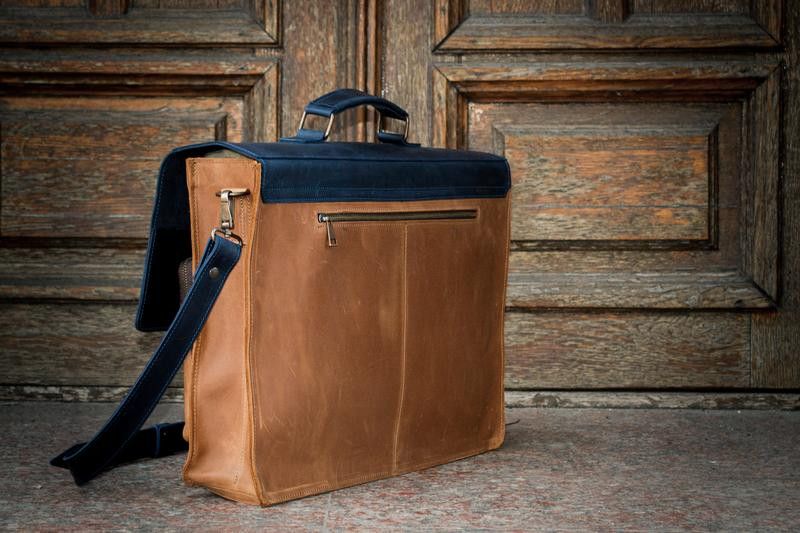 Handmade Leather business men's briefcase Size ONE SIZE - 3 Thumbnail