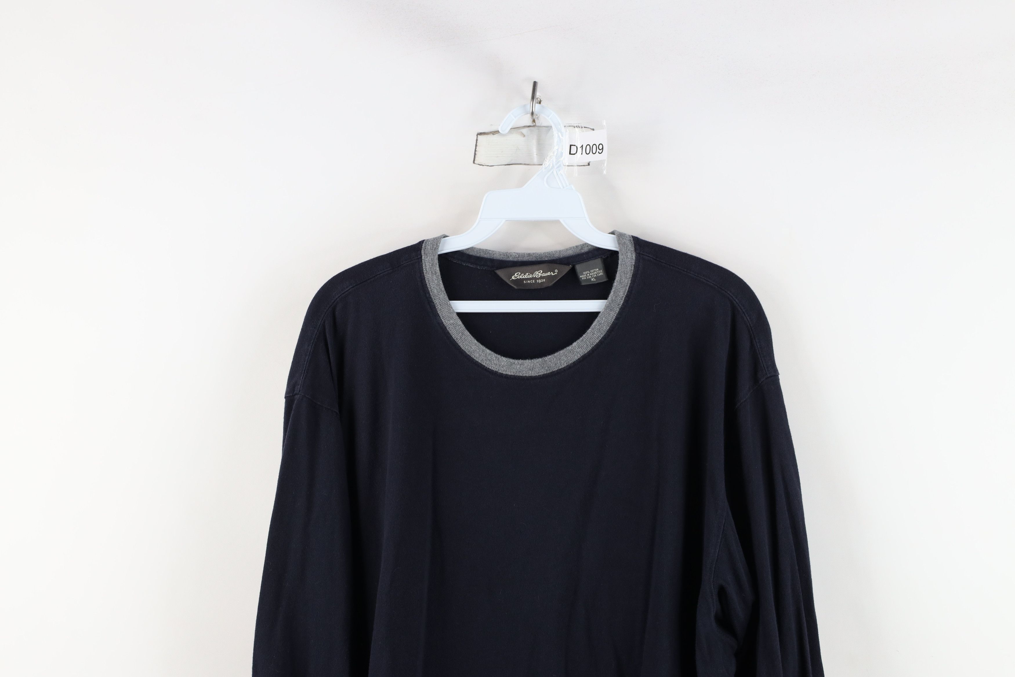 Eddie Bauer × Vintage Vintage 90s Eddie Bauer Long Sleeve T-Shirt Blue Cotton Size US XL / EU 56 / 4 - 2 Thumbnail