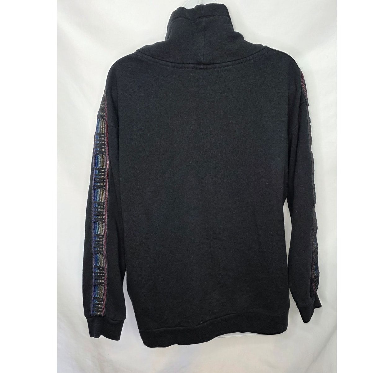 Victoria's Secret Pink Victoria's Secret Black Cowl Neck Sweatshirt Sequin Size L / US 10 / IT 46 - 2 Thumbnail