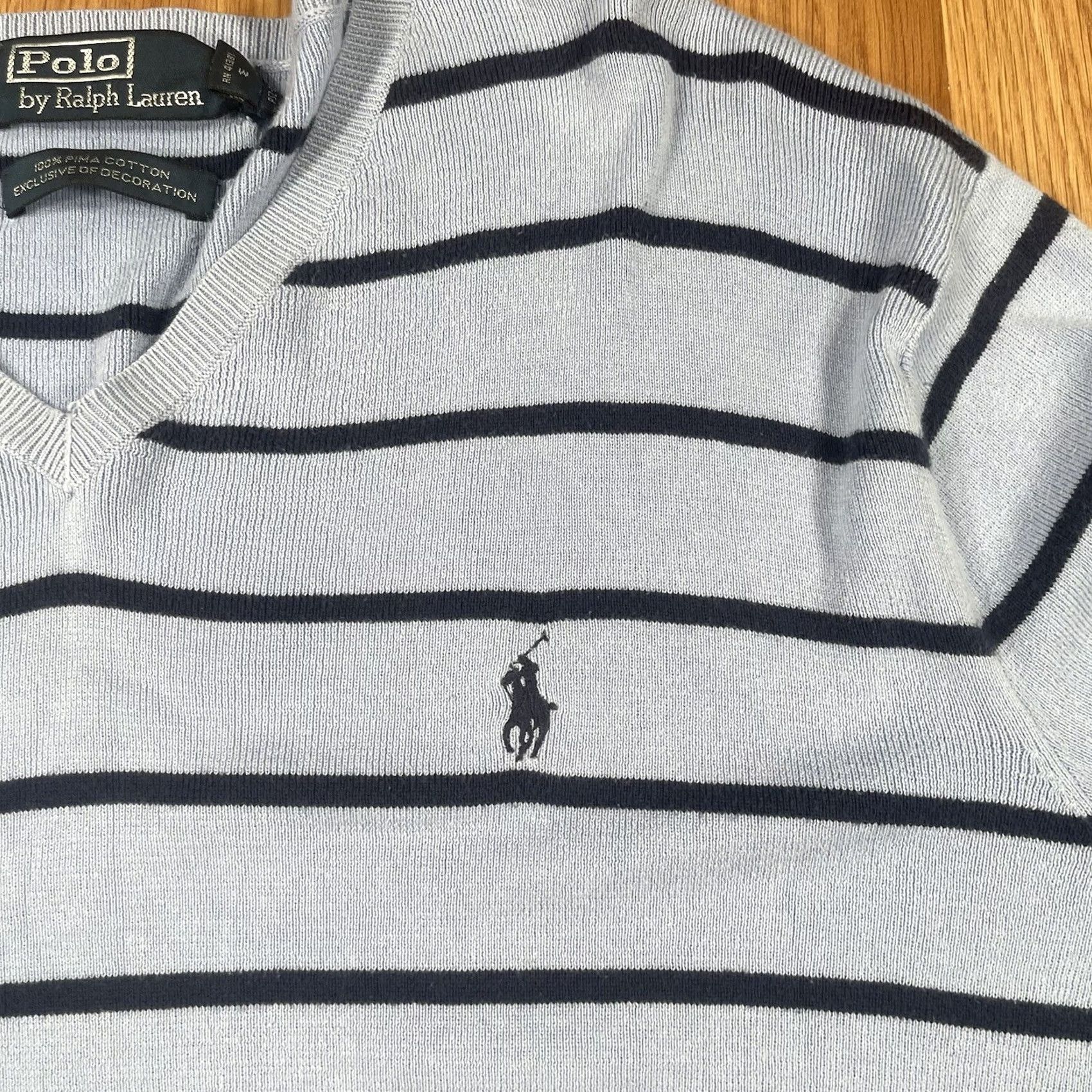 Polo Ralph Lauren VINTAGE Polo Ralph Lauren Sweater Mens L Long Sleeve V-Neck Knit Pullover Size US L / EU 52-54 / 3 - 3 Thumbnail