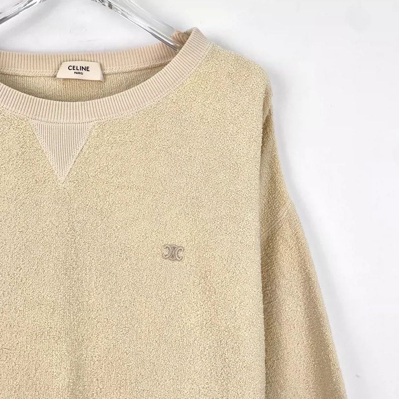 Celine Celine Beige Cotton Knit Long Sleeve Sweater Size S / US 4 / IT 40 - 3 Thumbnail