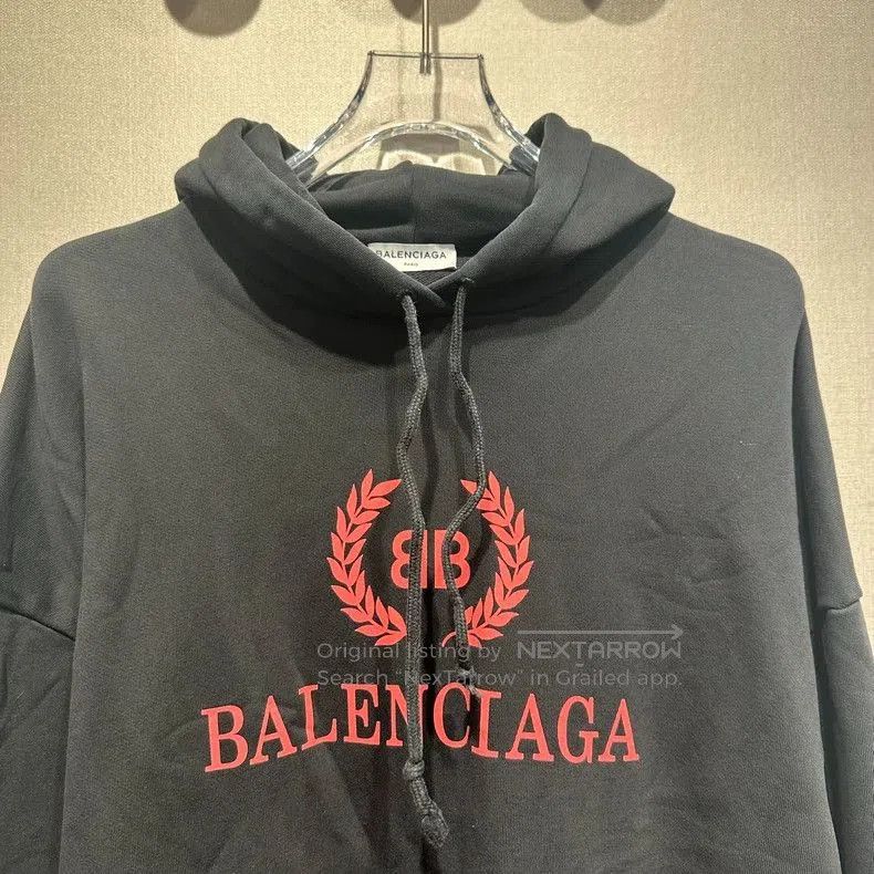 Balenciaga Balenciaga Wheat Ear Logo Black Hoodie. Size US S / EU 44-46 / 1 - 5 Thumbnail