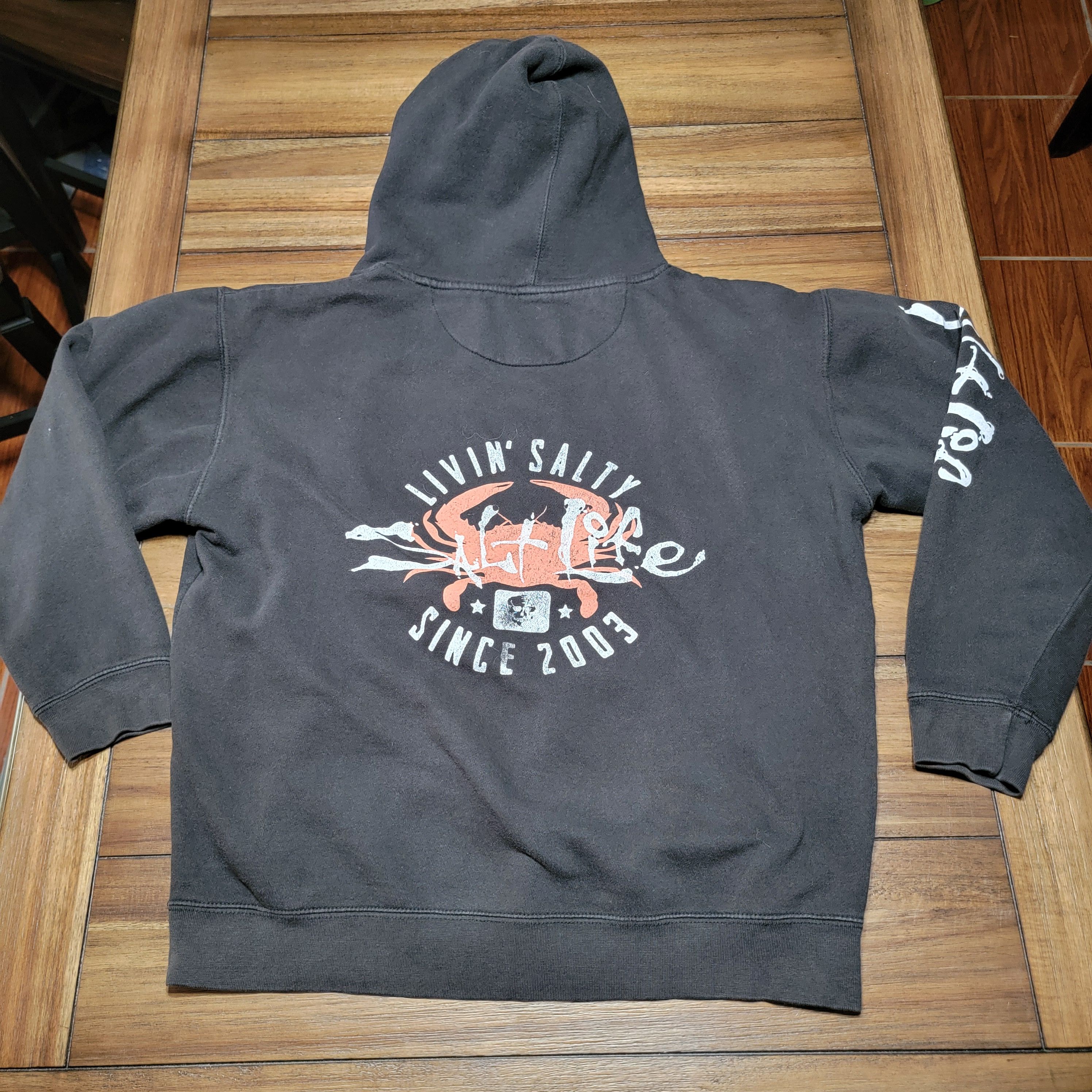 Other Salt Life LS Pullover Black Unisex Hoodie "Livin' Salty" Size US XXL / EU 58 / 5 - 1 Thumbnail