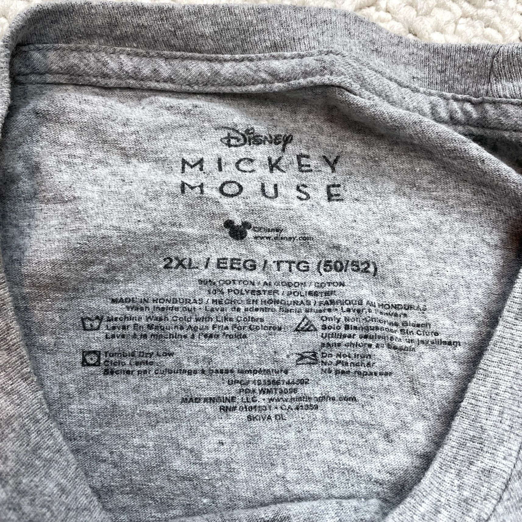 Disney Disney Mickey Mouse Shirt Mens 2XL Gray Graphic Tee Short Sleeve Cartoon Crew Size US XXL / EU 58 / 5 - 3 Thumbnail