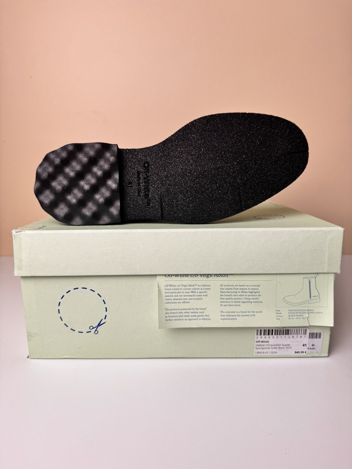 Off-White NEW Off-White Suede 'Spongesole' Chelsea Ankle Boots Size US 8 / EU 41 - 7 Thumbnail