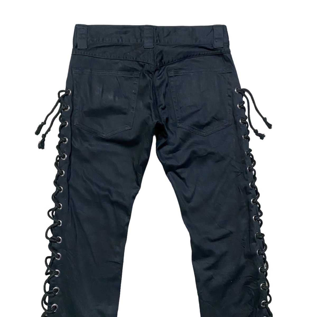 Japanese Brand BLACK VARIA Lace Up Skinny Jeans Size US 29 - 10 Thumbnail