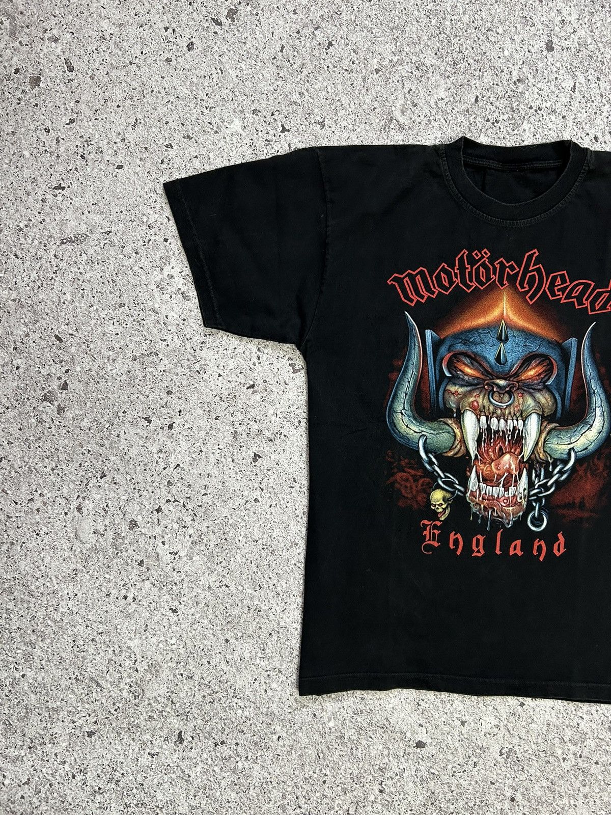 Band Tees × Vintage Vintage 90’s Band Rock Motorhead England T-Shirt Size US XL / EU 56 / 4 - 2 Thumbnail