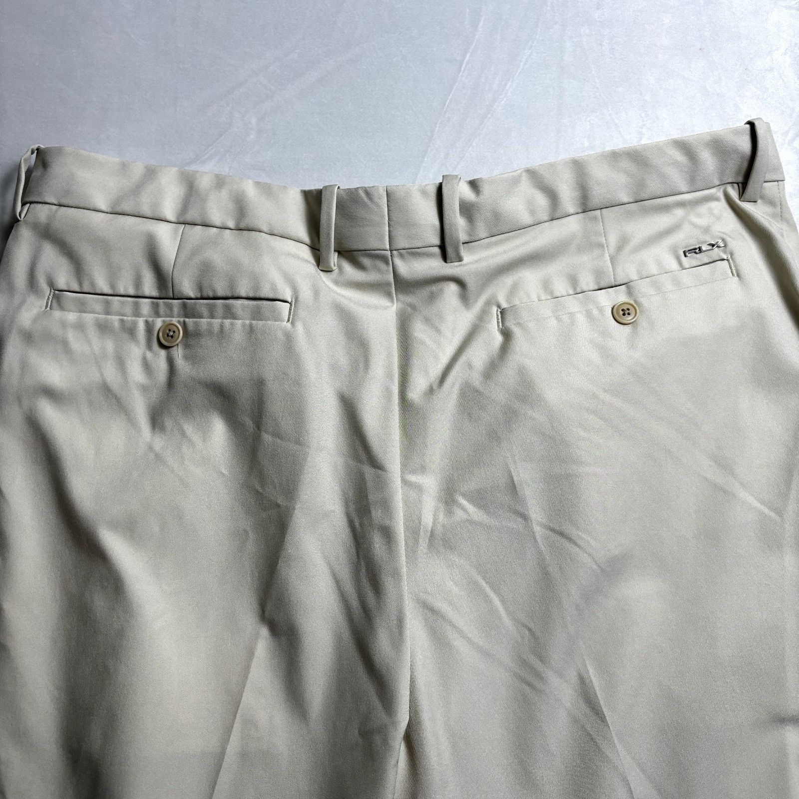 RLX Ralph Lauren RLX Ralph Lauren Men's Dress Pants 100% Polyester Light Khak Size 38R - 3 Thumbnail